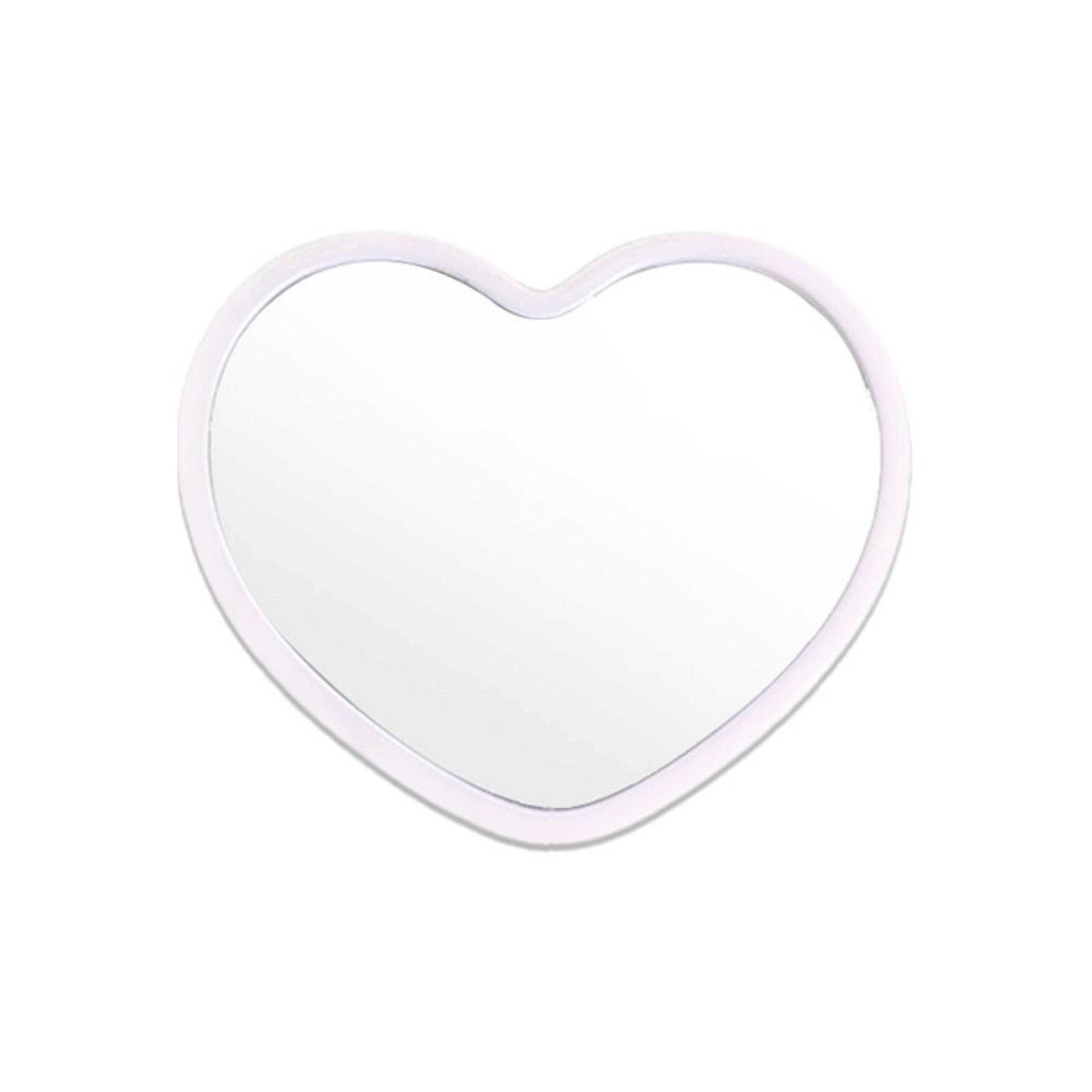 heart shaped handheld makeup mirror portable beauty mirror for travel and daily touch ups