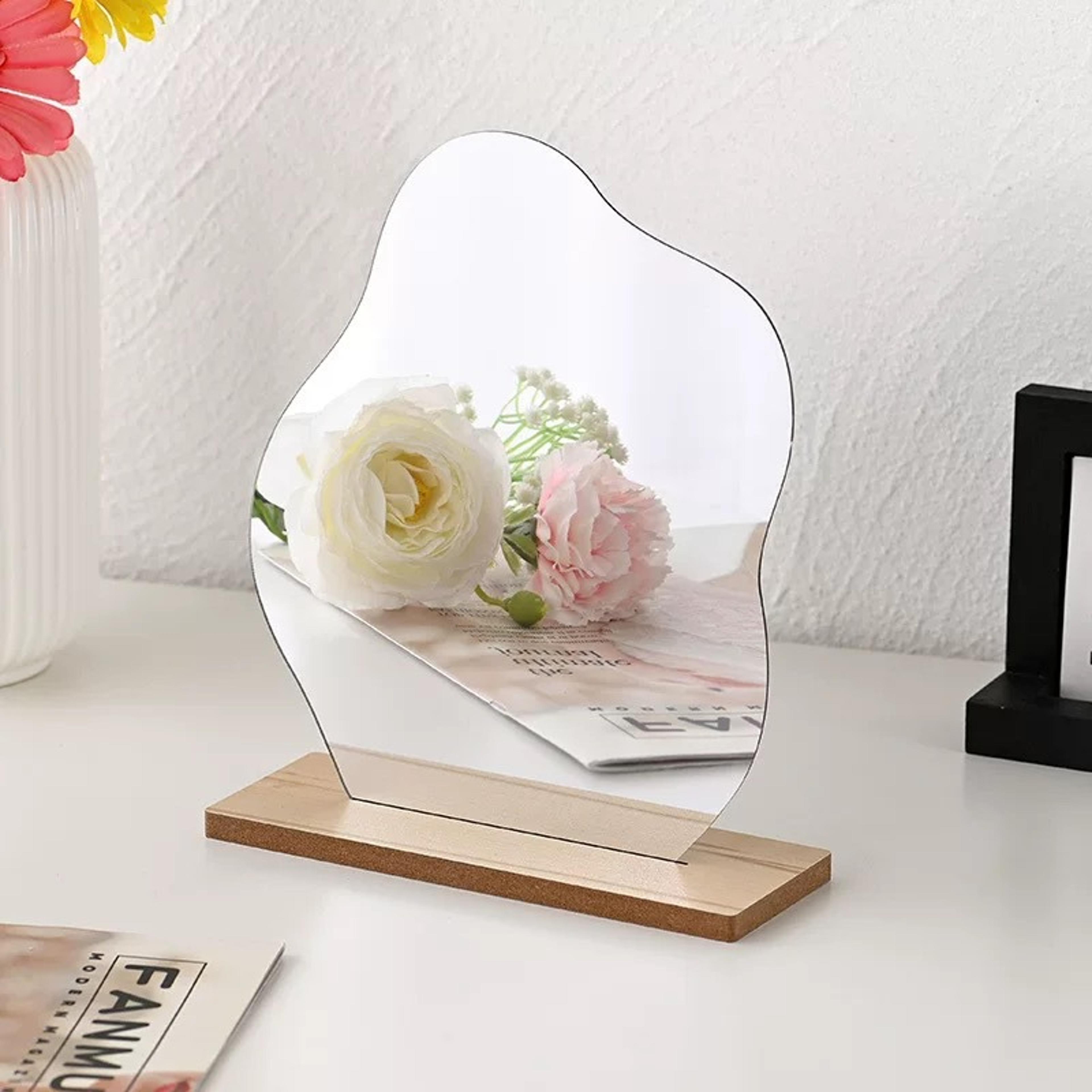 cloud shaped acrylic makeup mirror decorative irregular wall mirror for vanity & aesthetic room decor