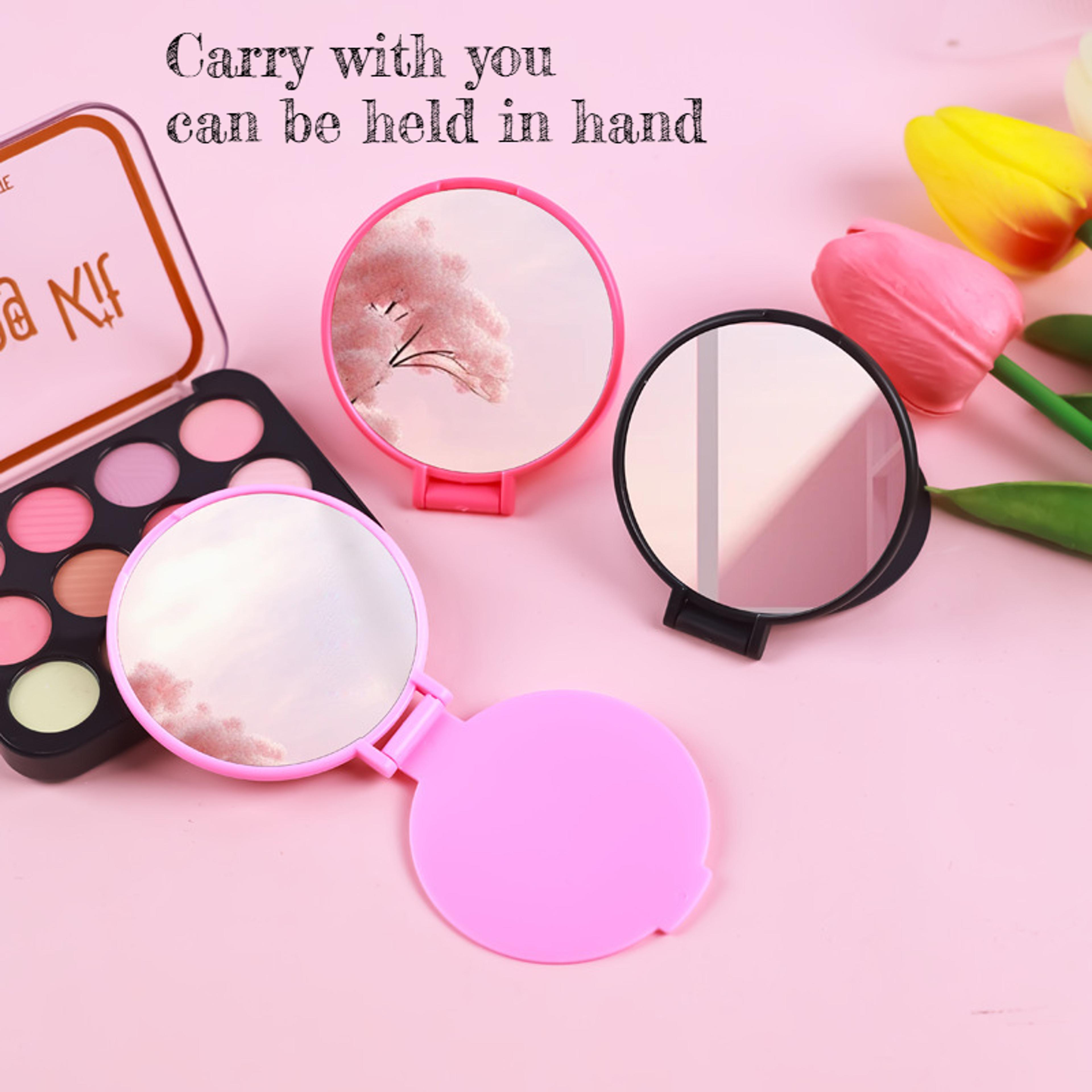 compact makeup mirror set portable foldable travel pocket mirrors for women