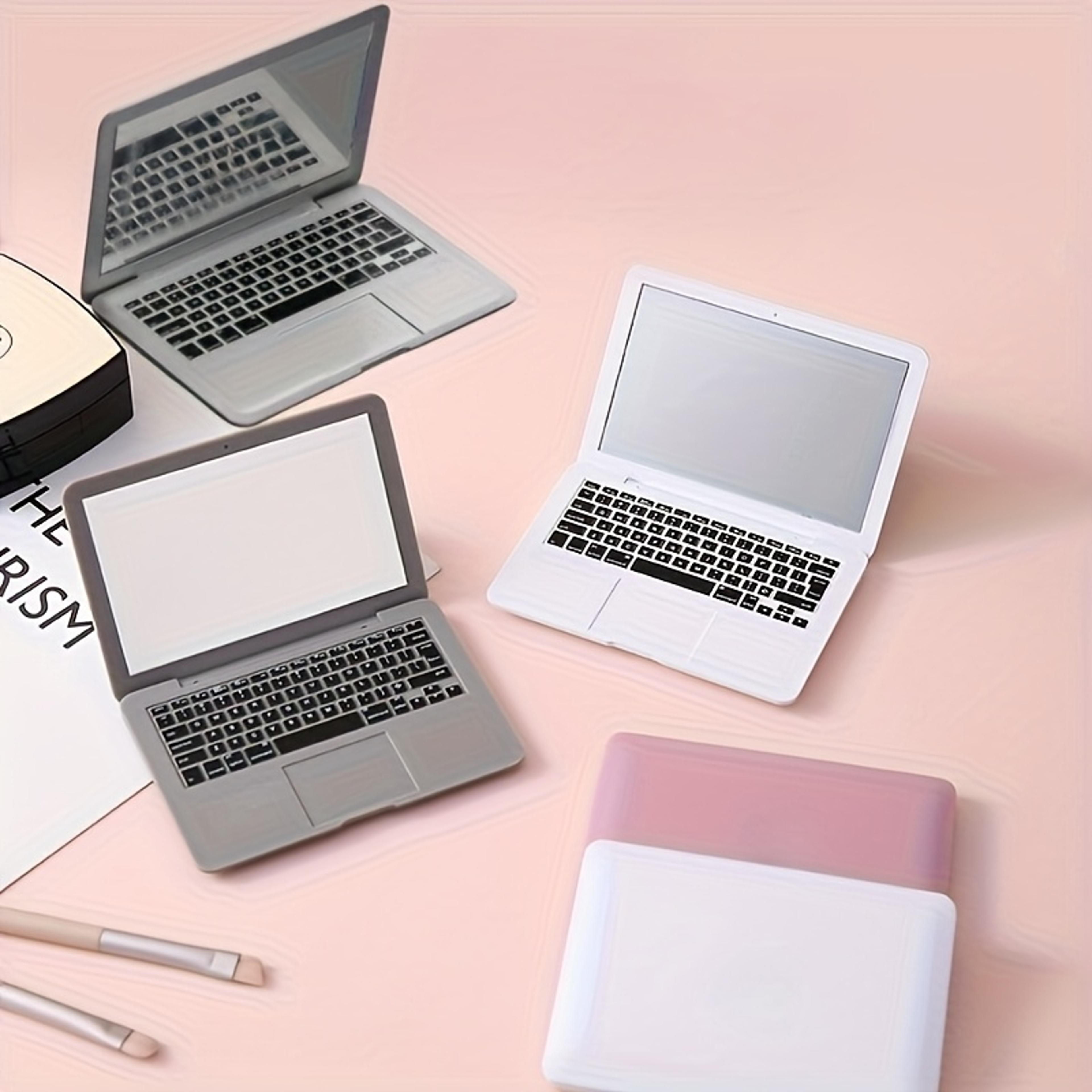 mini laptop portable makeup mirror foldable pocket travel mirror for quick touch ups