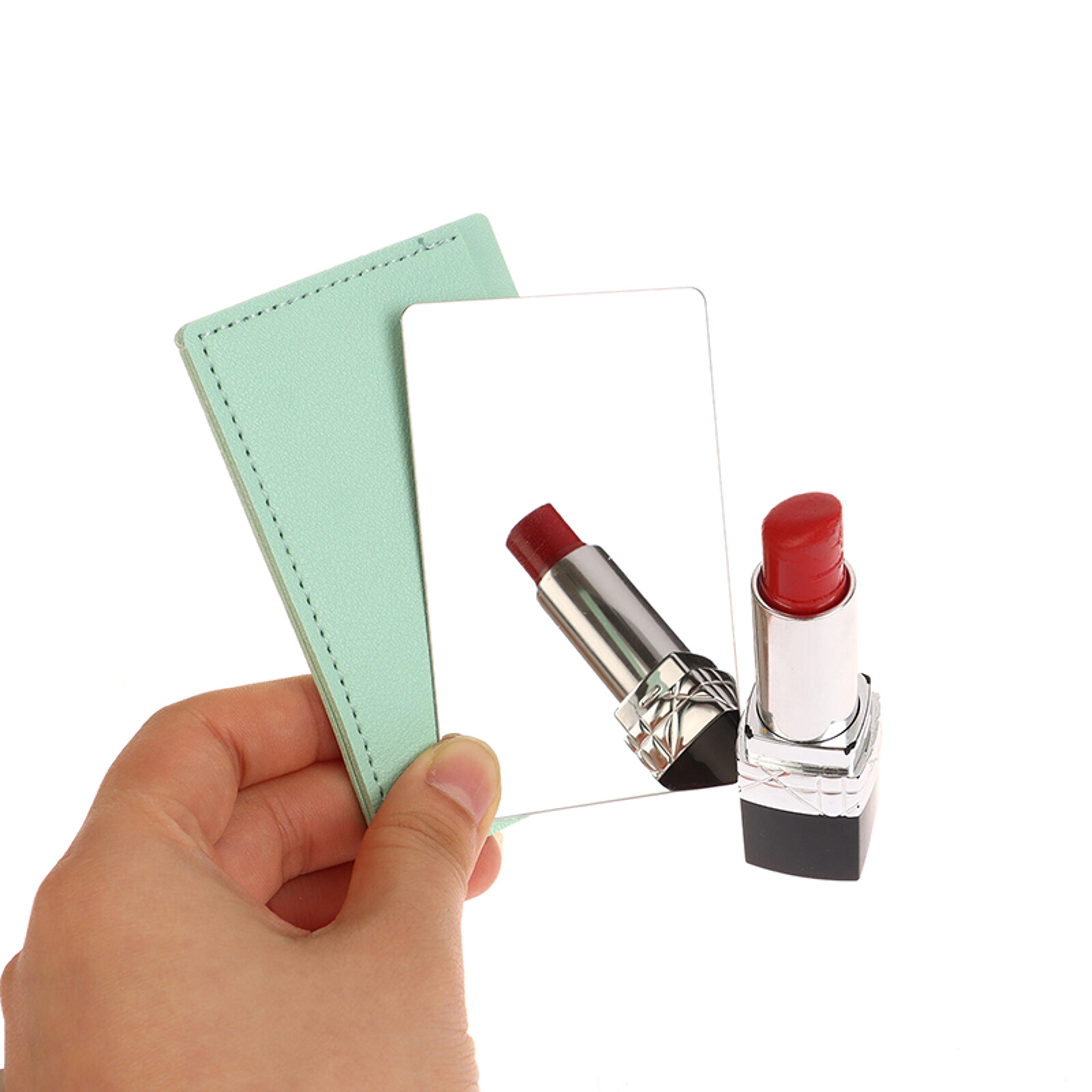 compact makeup mirror travel makeup mirror unbreakable pocket mirror with pu leather case