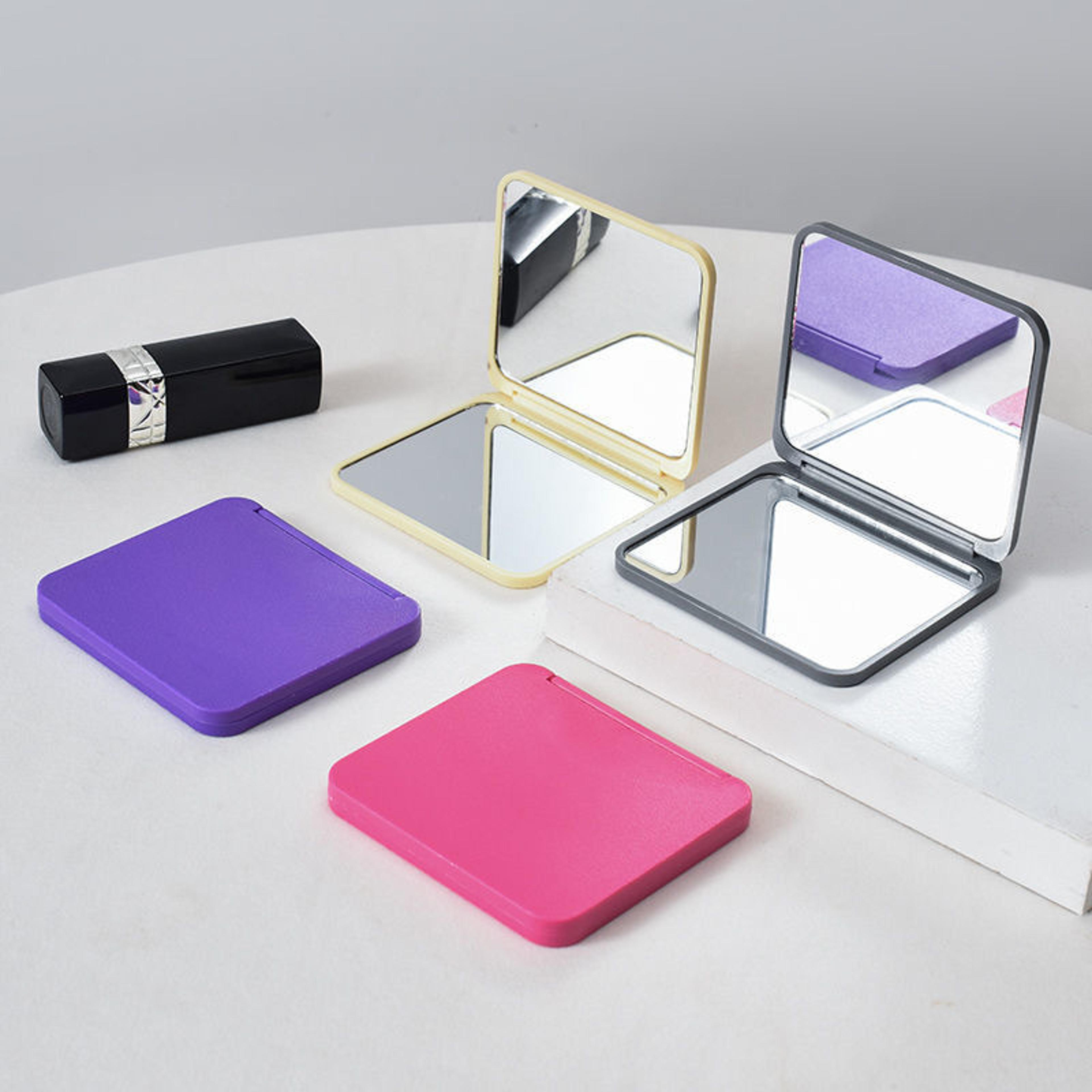 portable compact makeup mirror double-sided pocket mirror for travel purse cosmetic touch ups