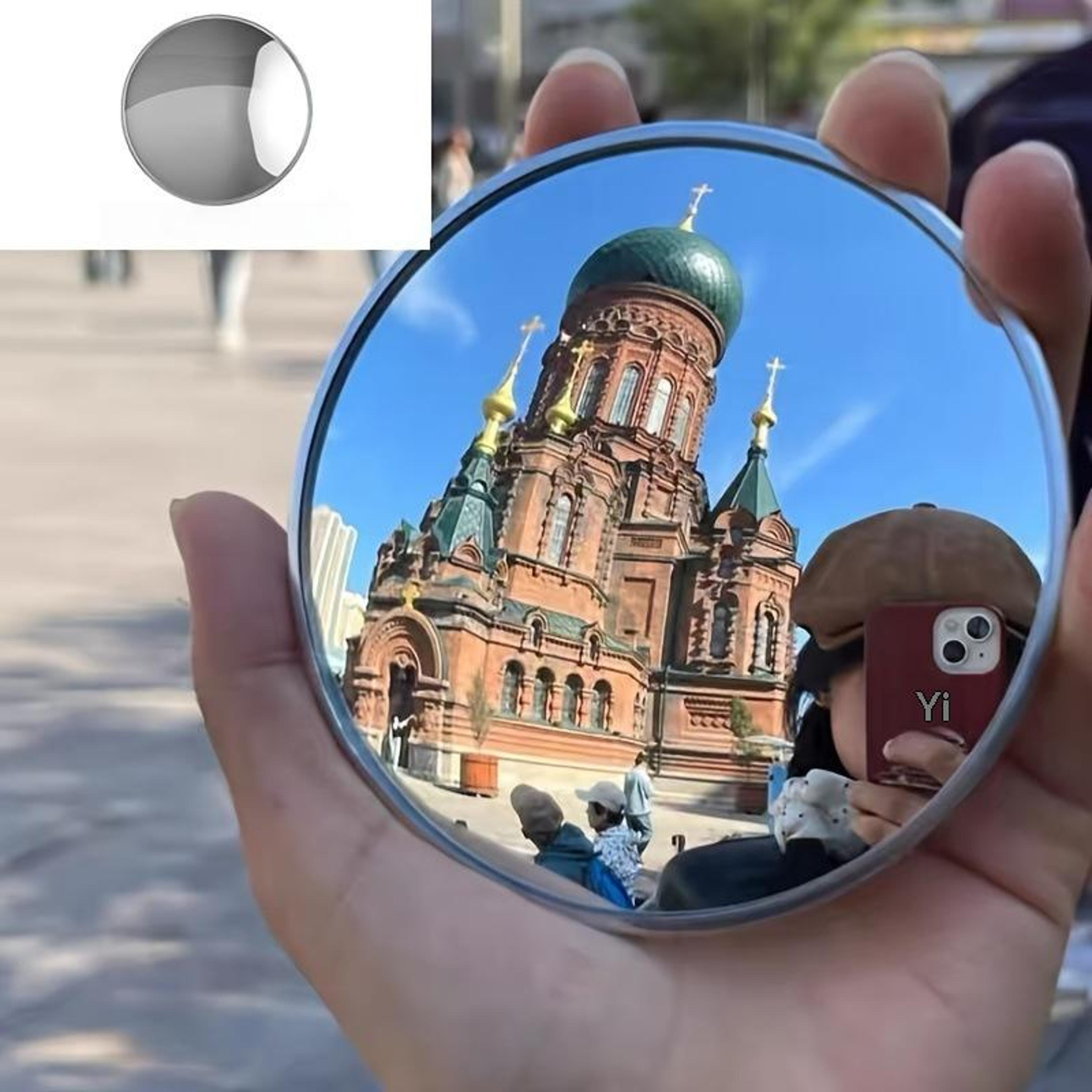 wide angle travel mirror portable selfie mirror compact makeup mirror for vlogging & on the go touch ups