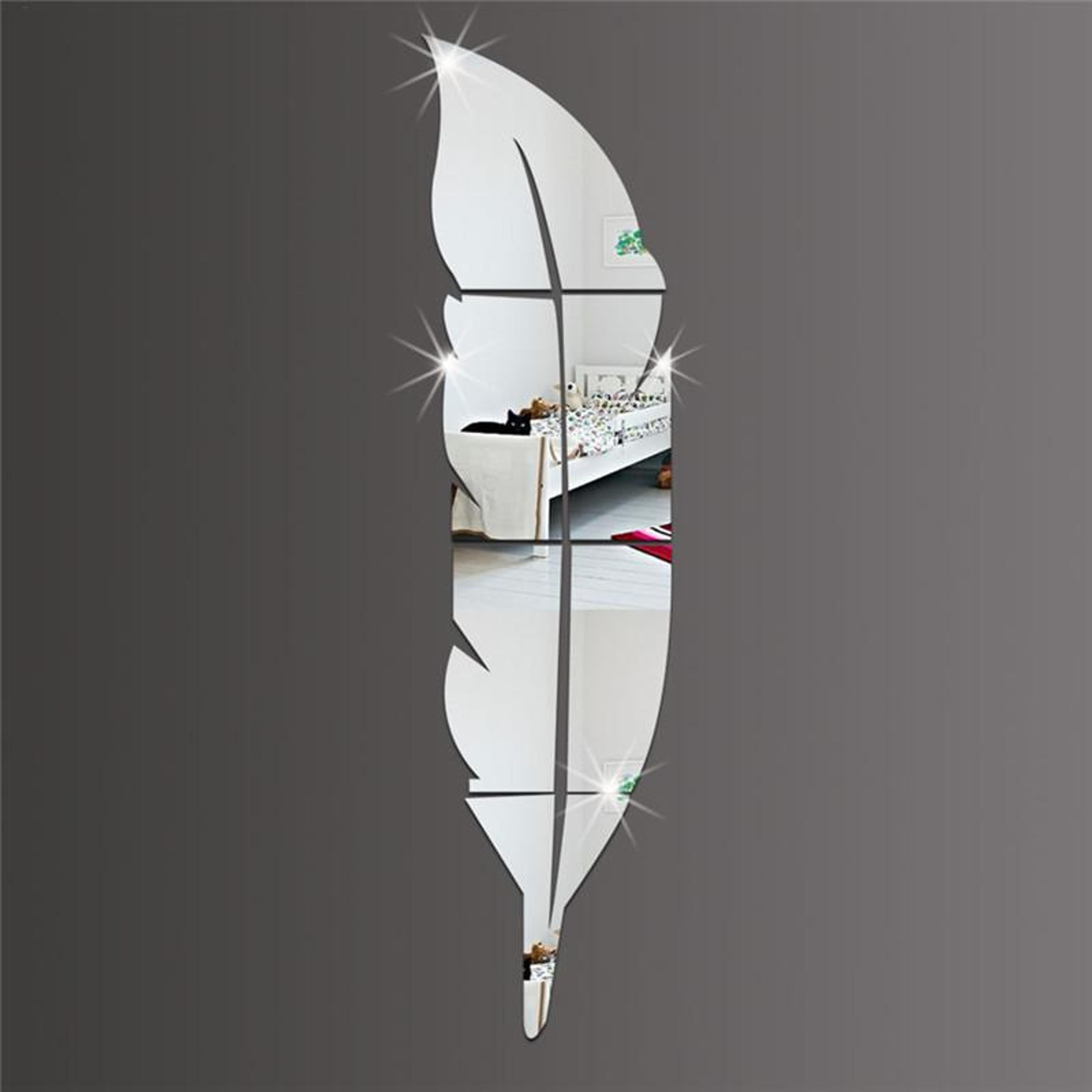 modern acrylic wall mirror peel and stick mirror stickers for bedroom, dorm & living room decor