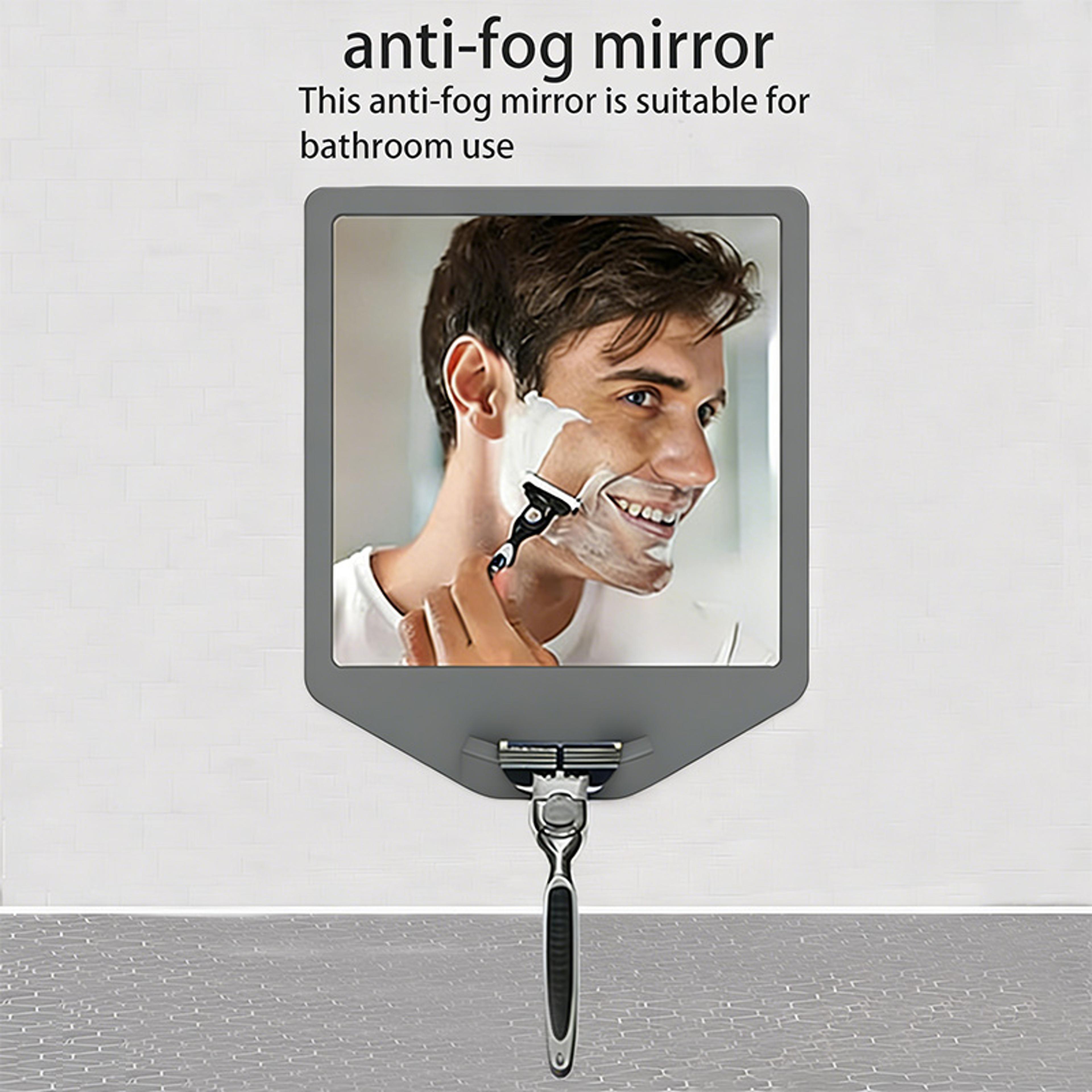anti fog bathroom mirror with silicone razor holder wall mounted bathroom mirror for shower & makeup