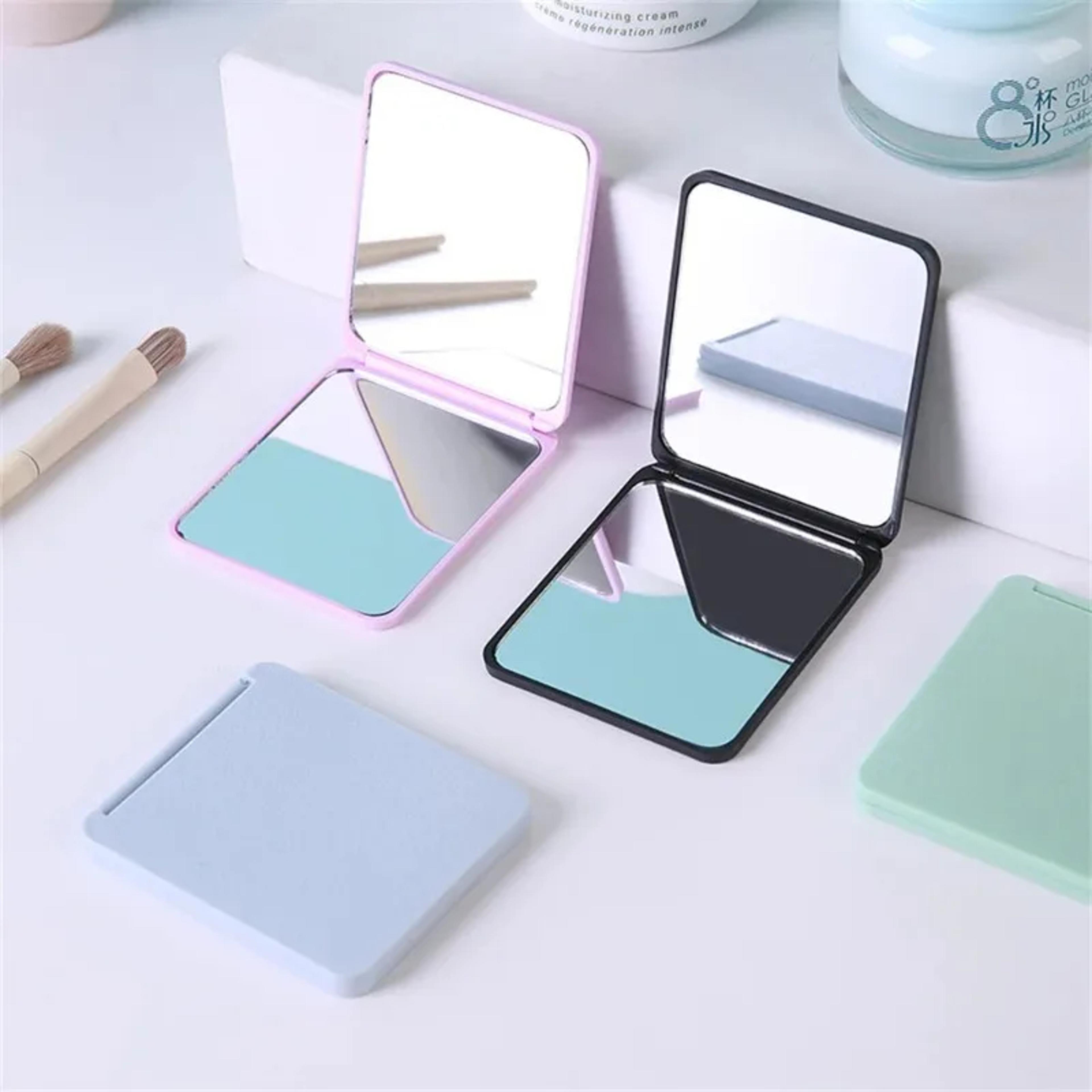 portable pocket makeup mirror foldable compact travel mirror double-sided mini cosmetic mirror