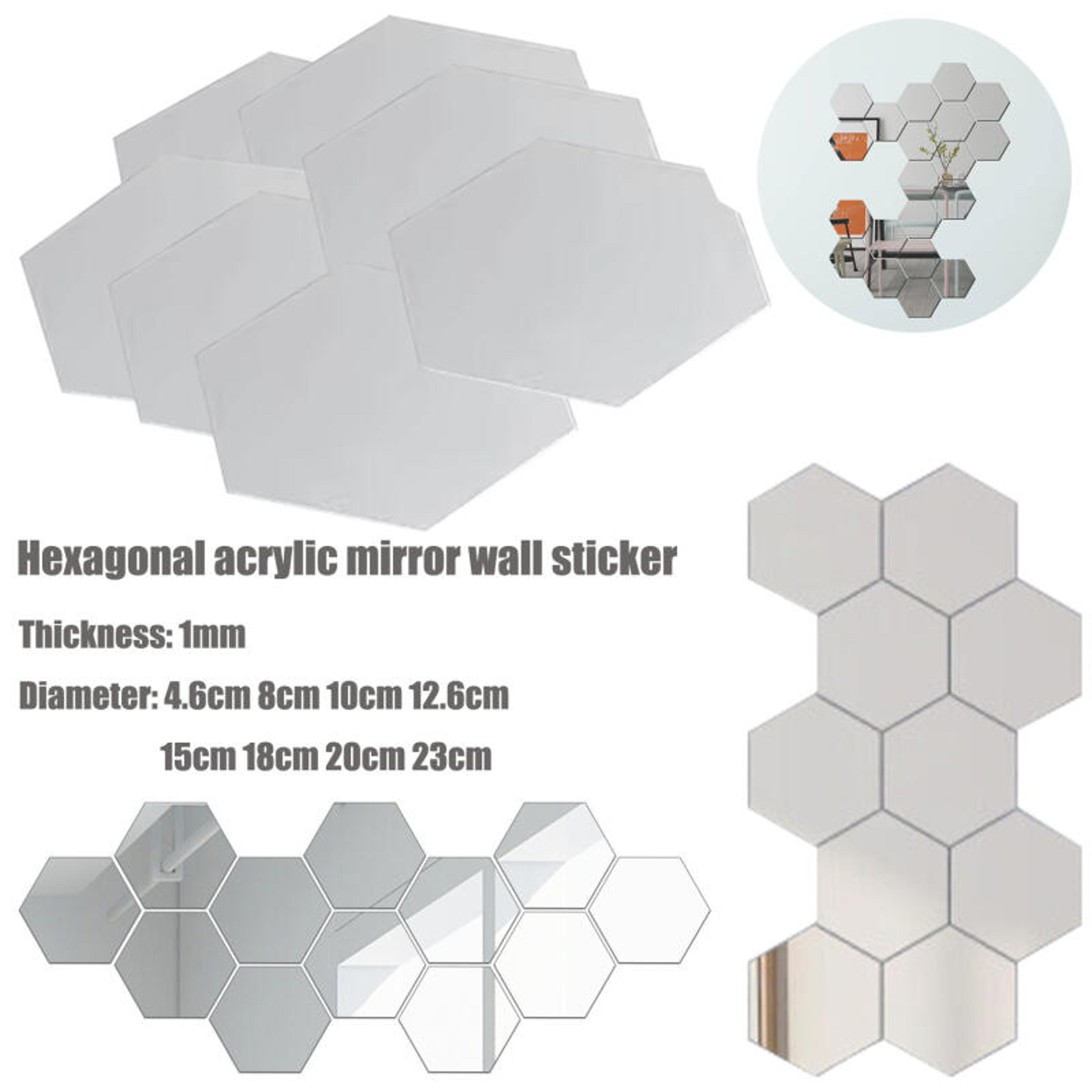 hexagon wall mirror acrylic mirror stickers for diy living room wall decor