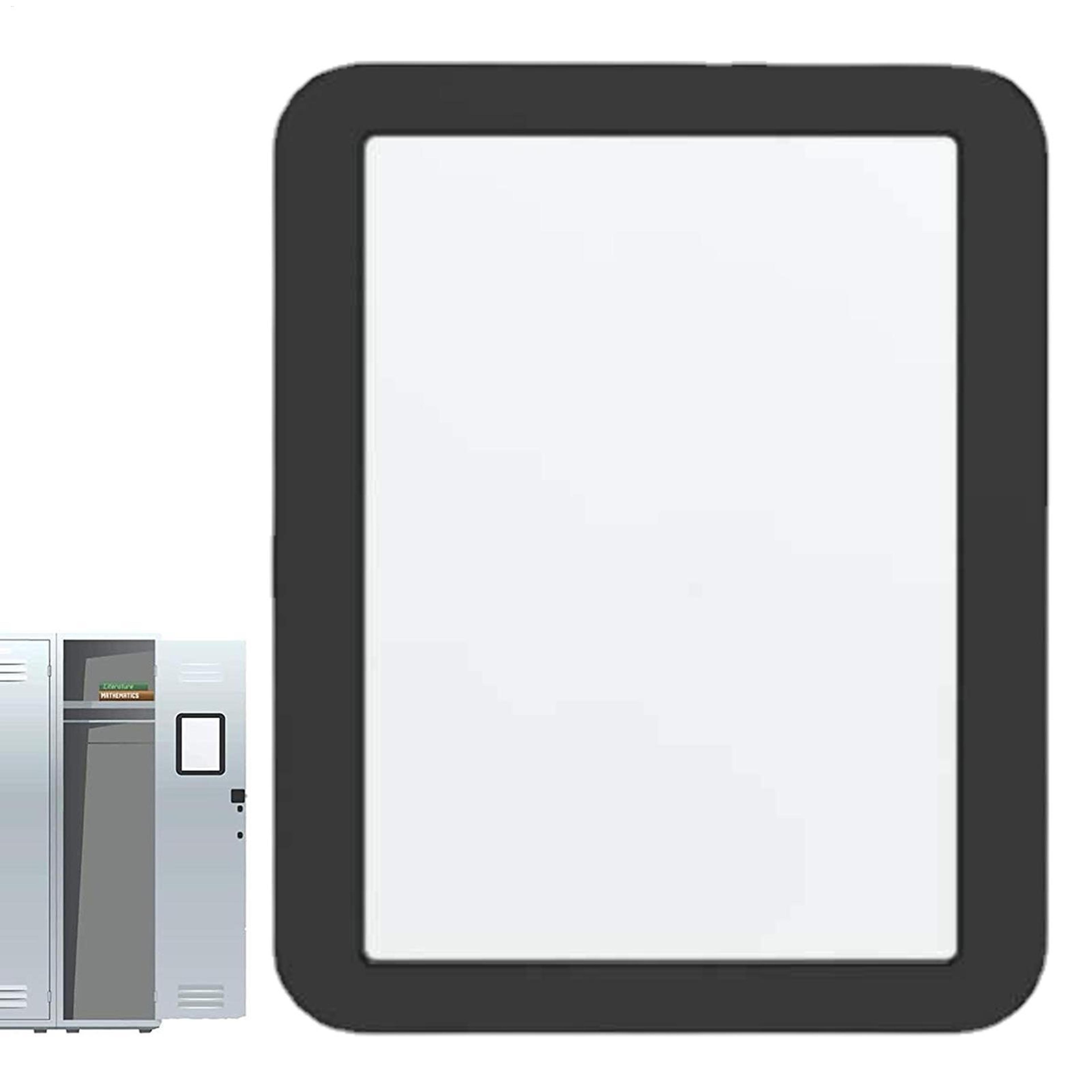magnetic locker mirror with strong magnet real glass mirror for school lockers, refrigerators & metal cabinets