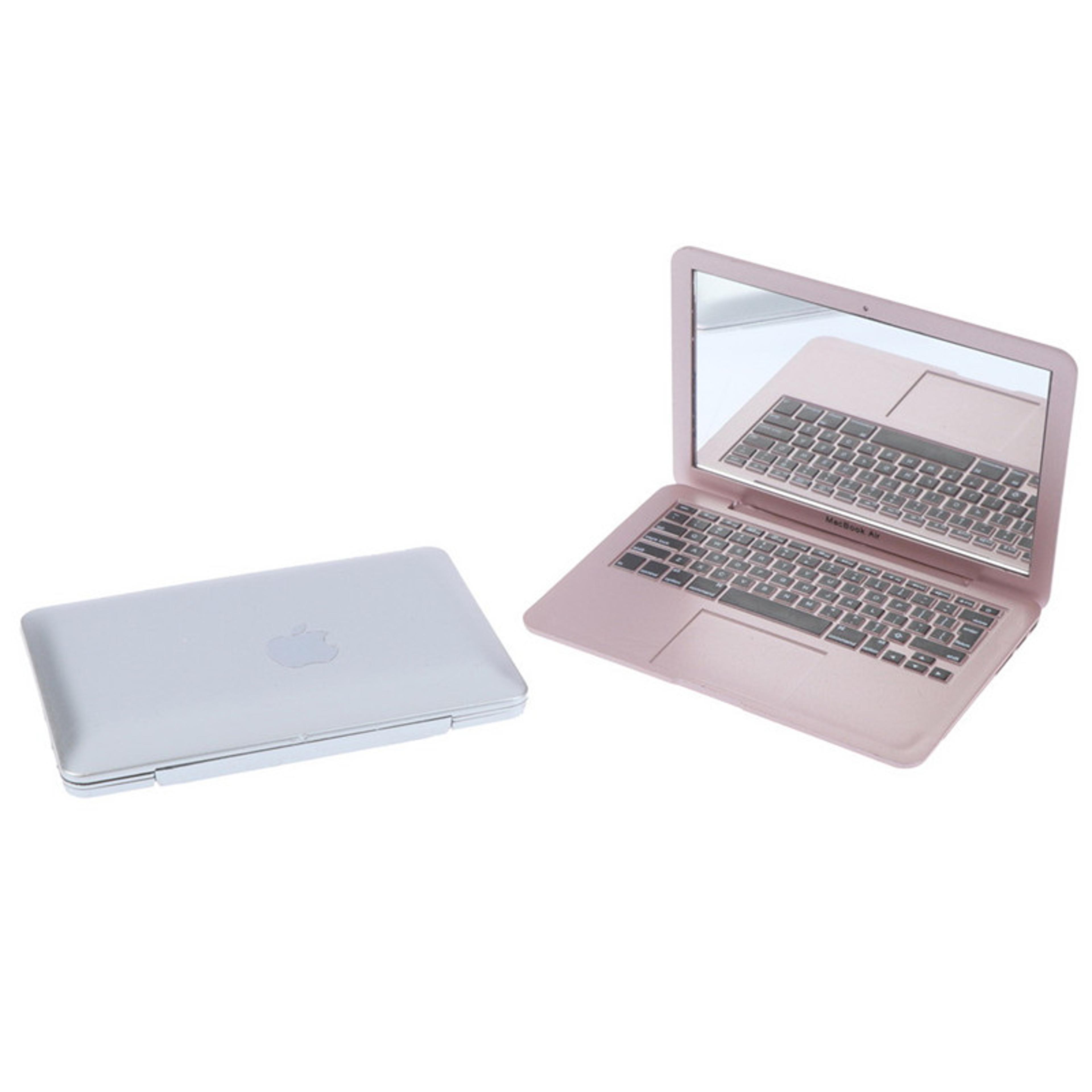 cute pocket makeup mirror mini laptop compact travel cosmetic mirror for purse & makeup touch-ups