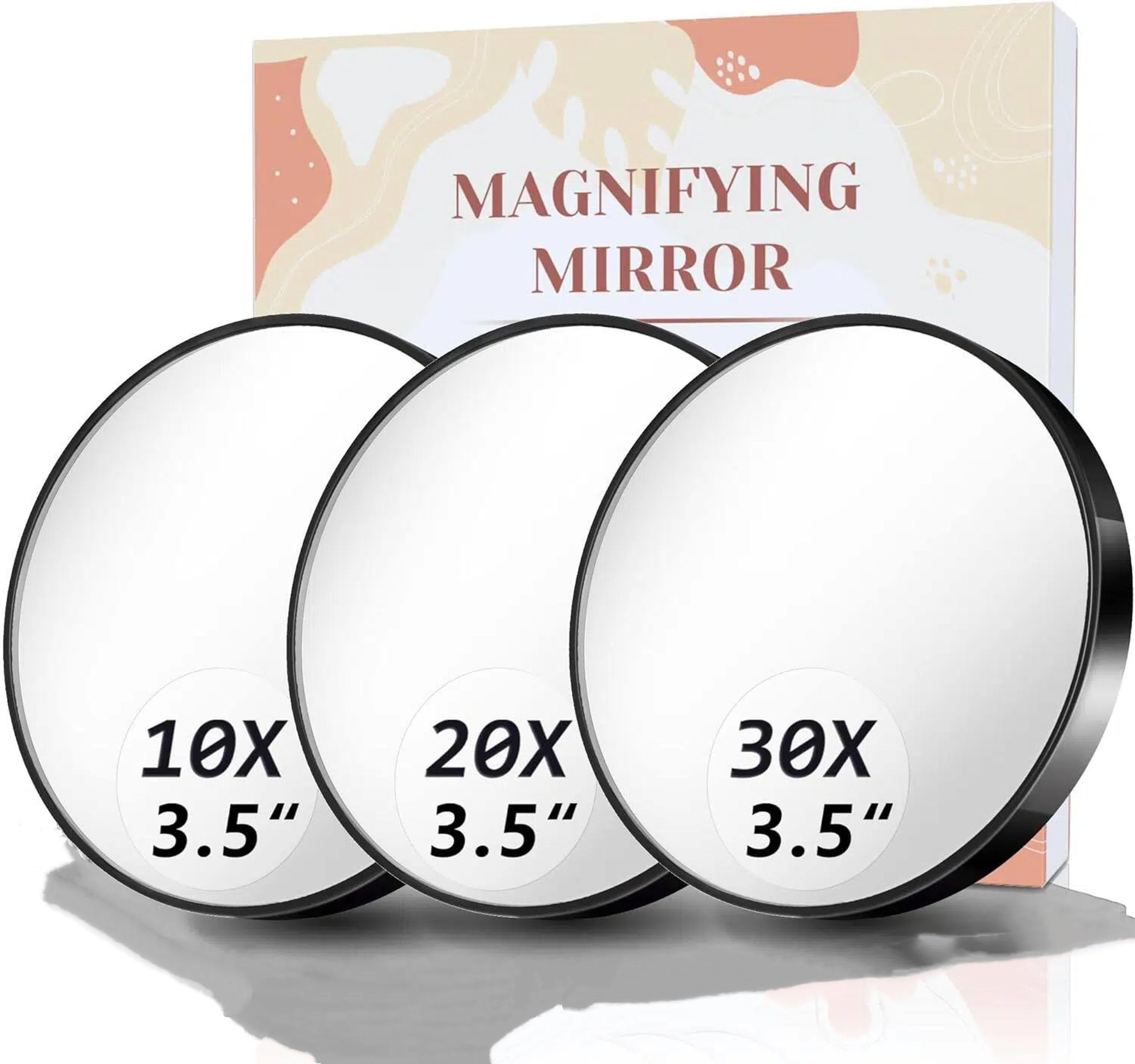 magnifying makeup mirror with suction cups portable travel vanity mirror