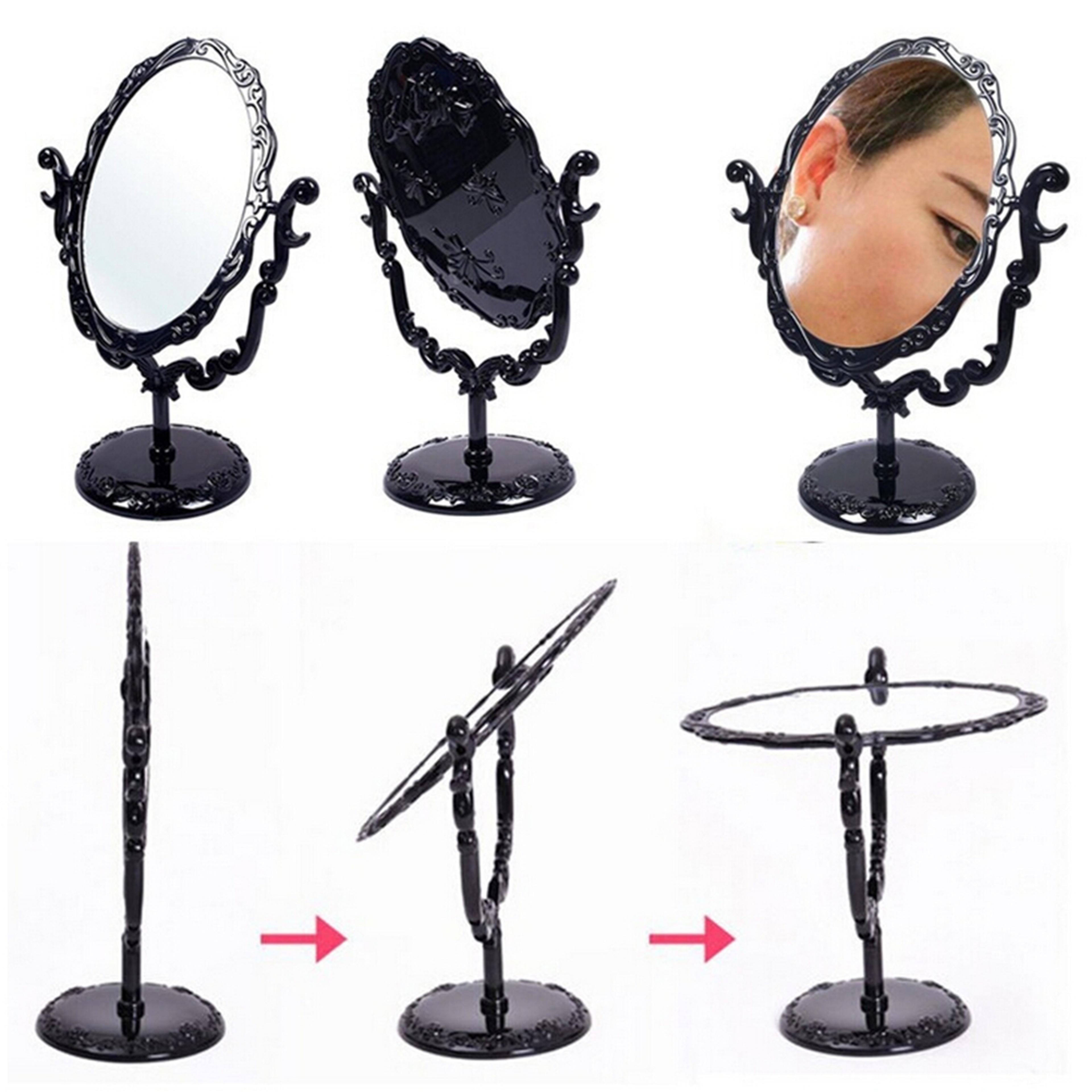 gothic rose vintage makeup mirror with butterfly frame rotating vanity mirror for desktop vanity
