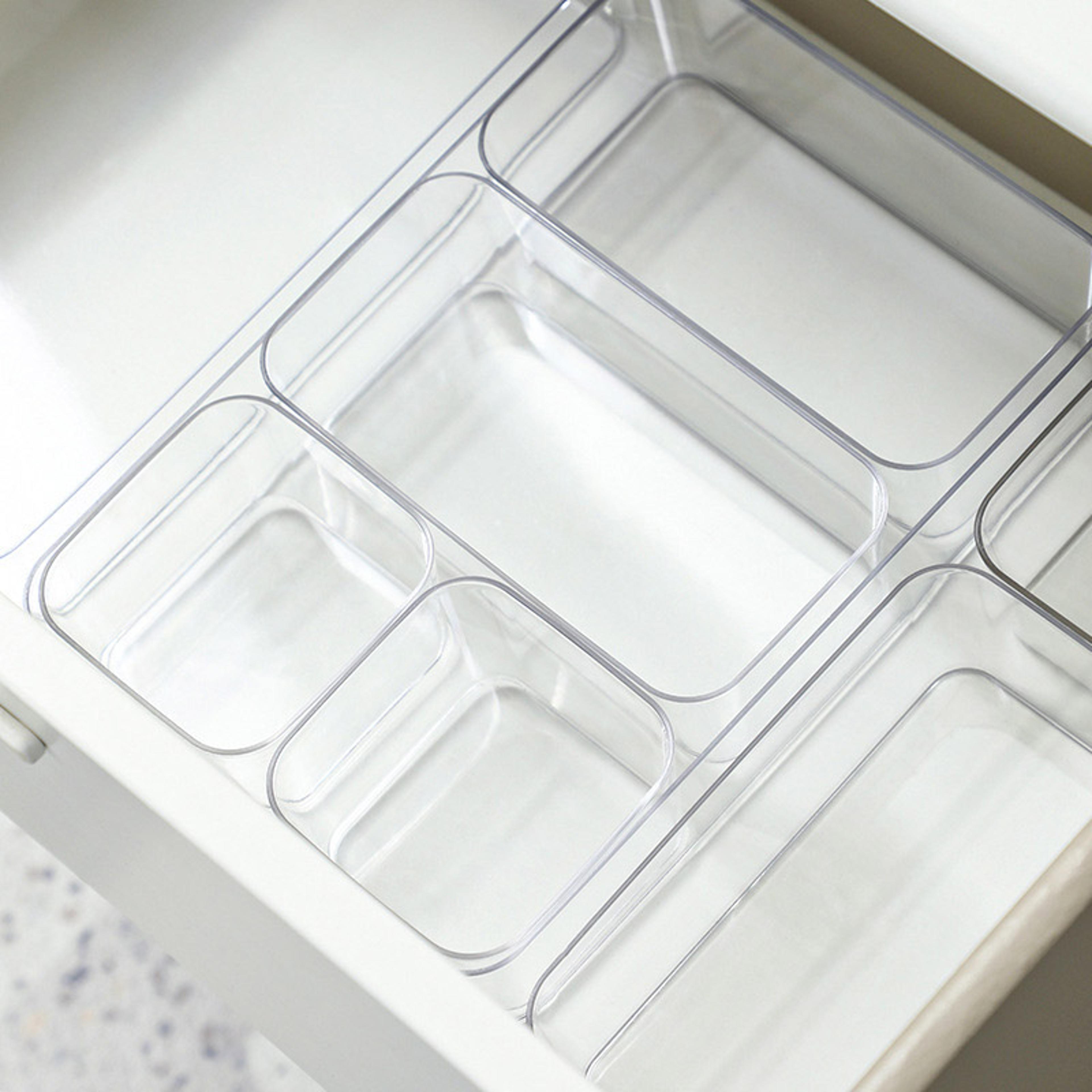 clear drawer organizer set for makeup jewelry and office storage