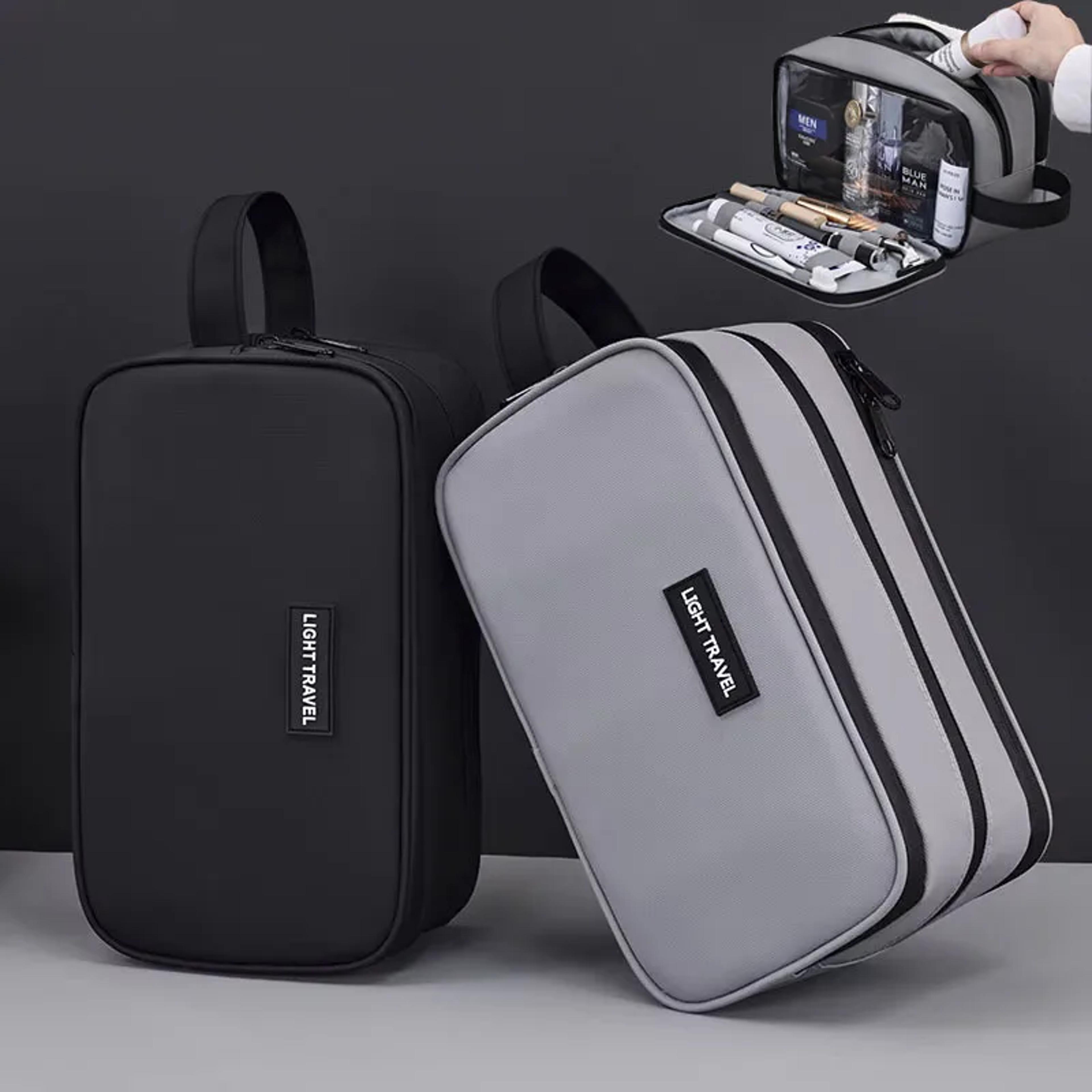 elite 3 layer men's toiletry bag large capacity travel toiletry organizer
