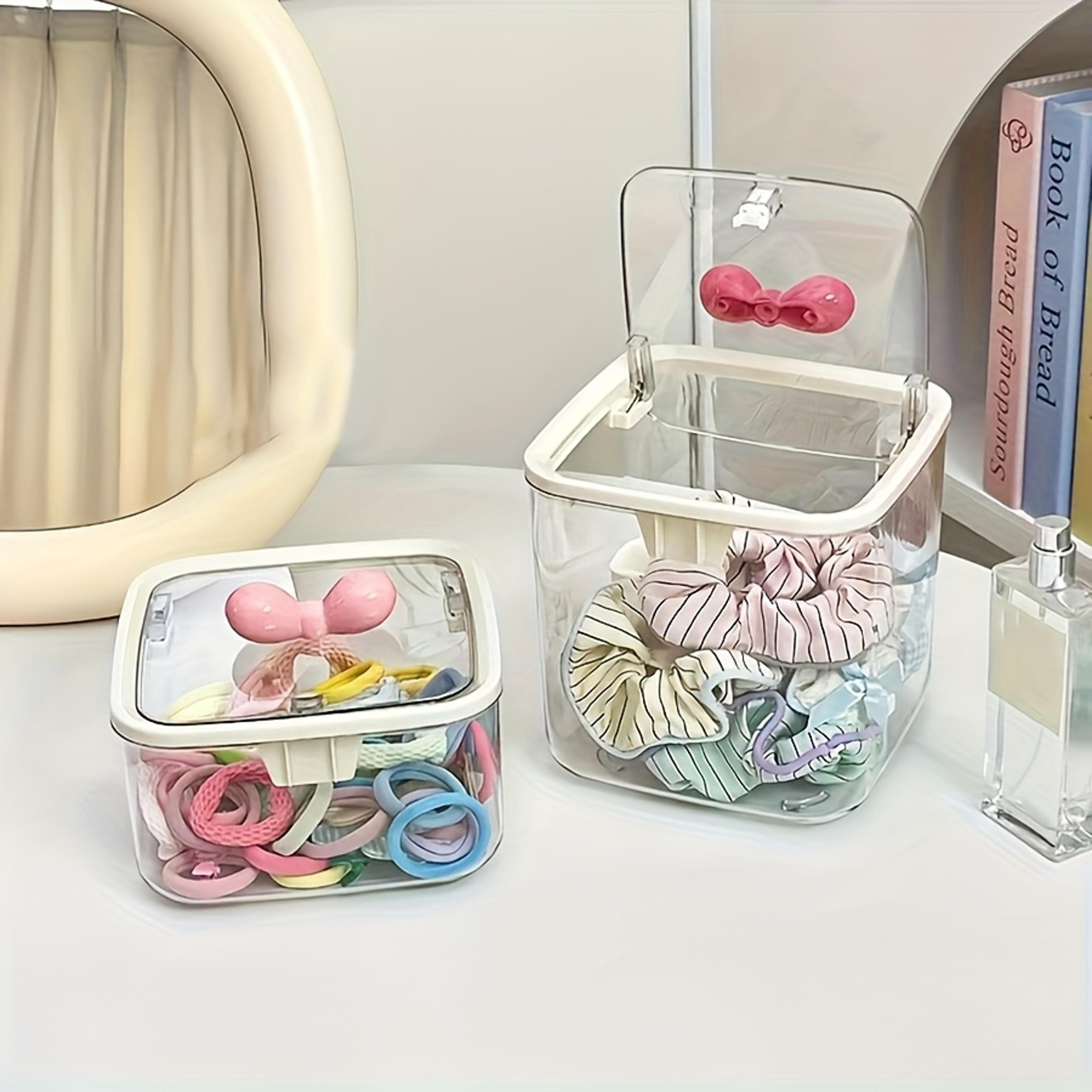 dustproof hair accessories organizer box for vanity and bathroom storage