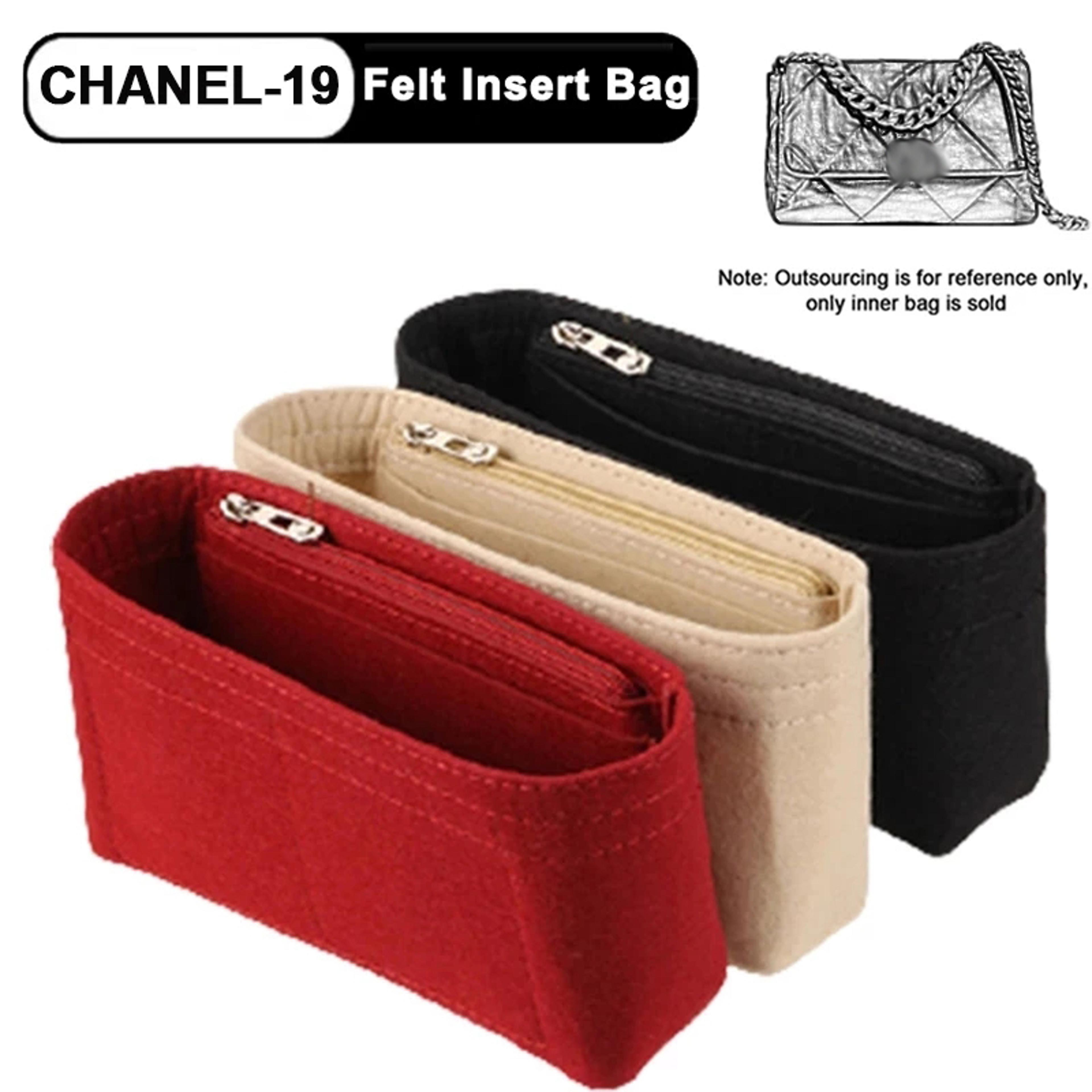 chanel 19 felt bag organizer insert purse organizer with multi pocket storage