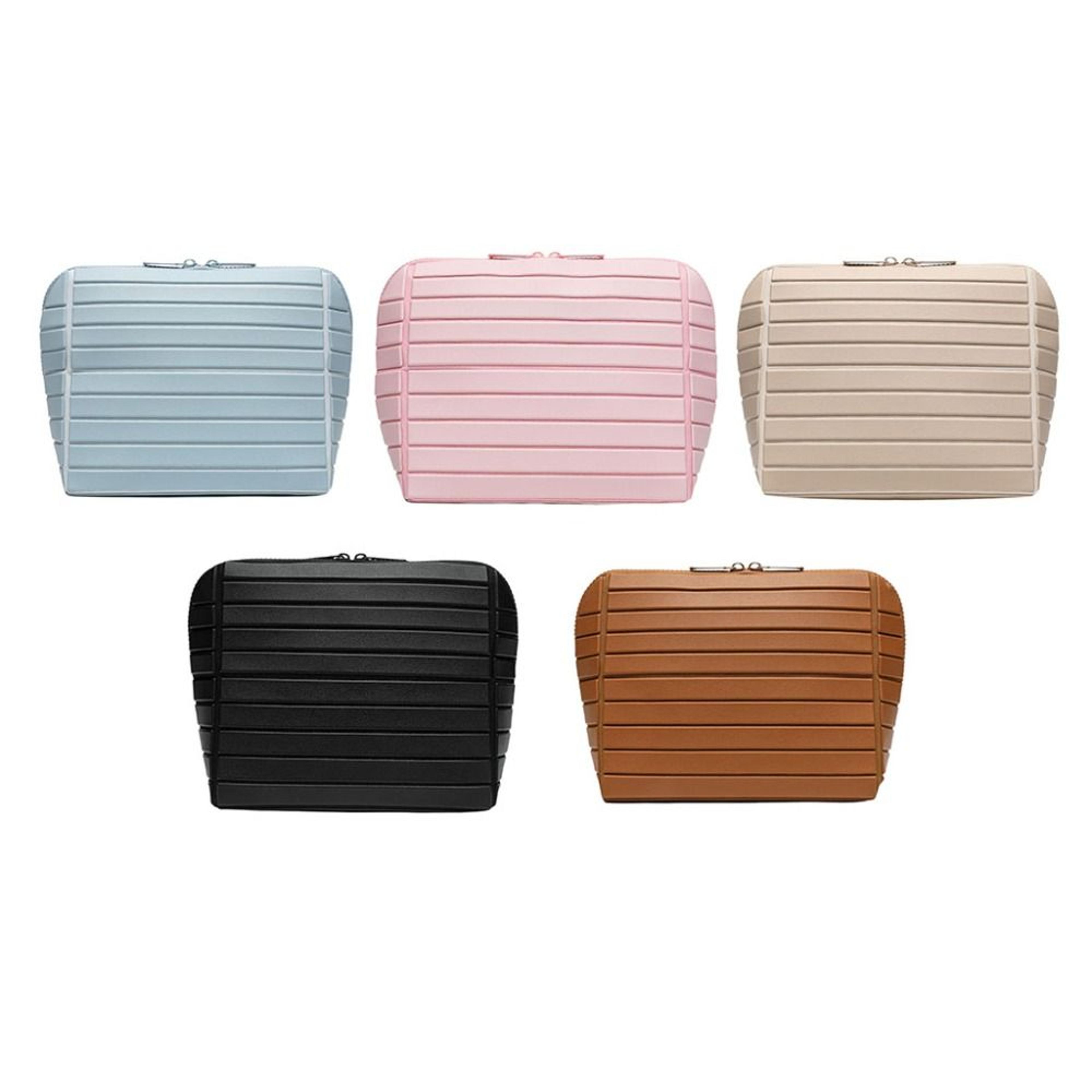 large capacity travel makeup bag with 27 pockets adjustable dividers and brush holders