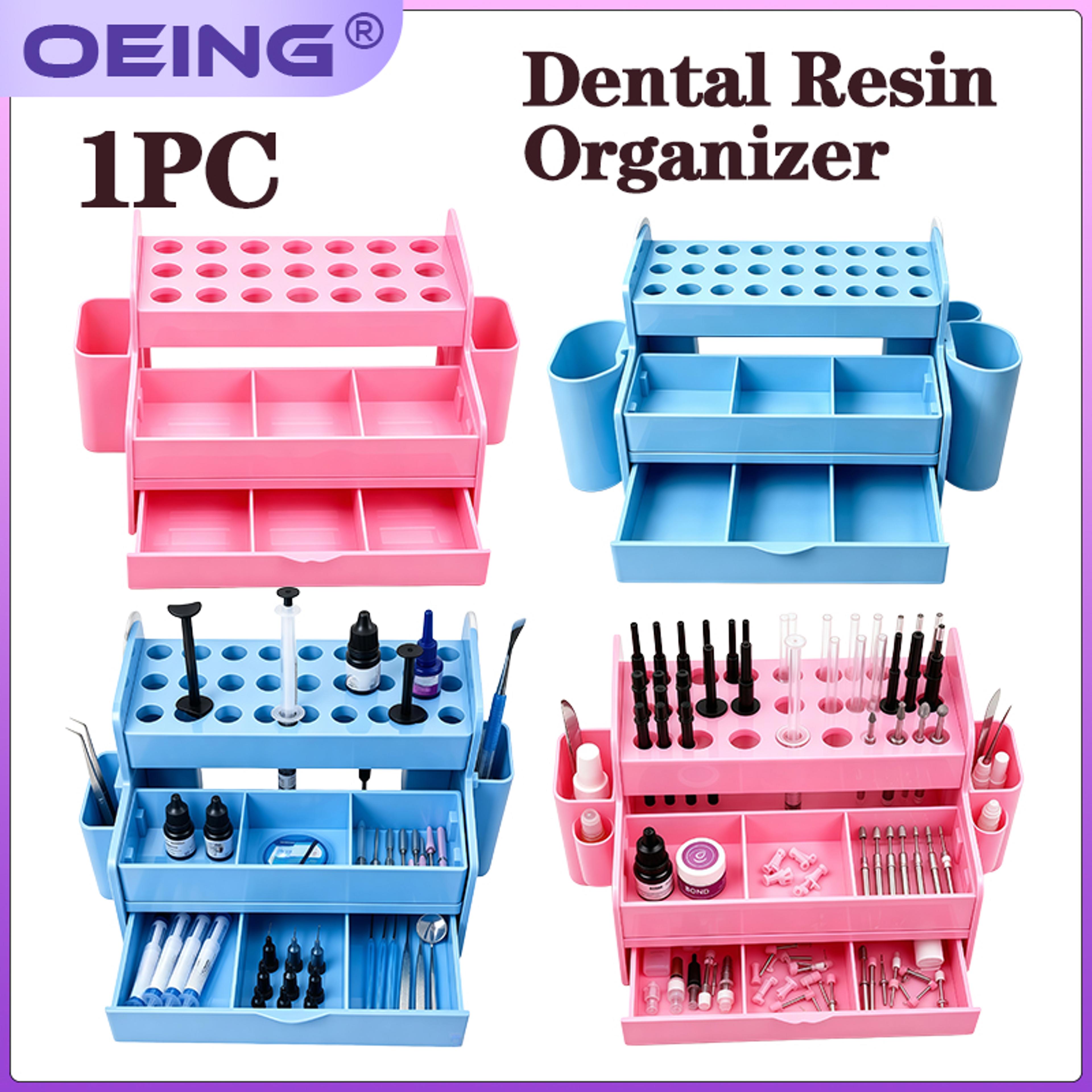 dental composite organizer resin syringe holder and adhesive applicator storage case