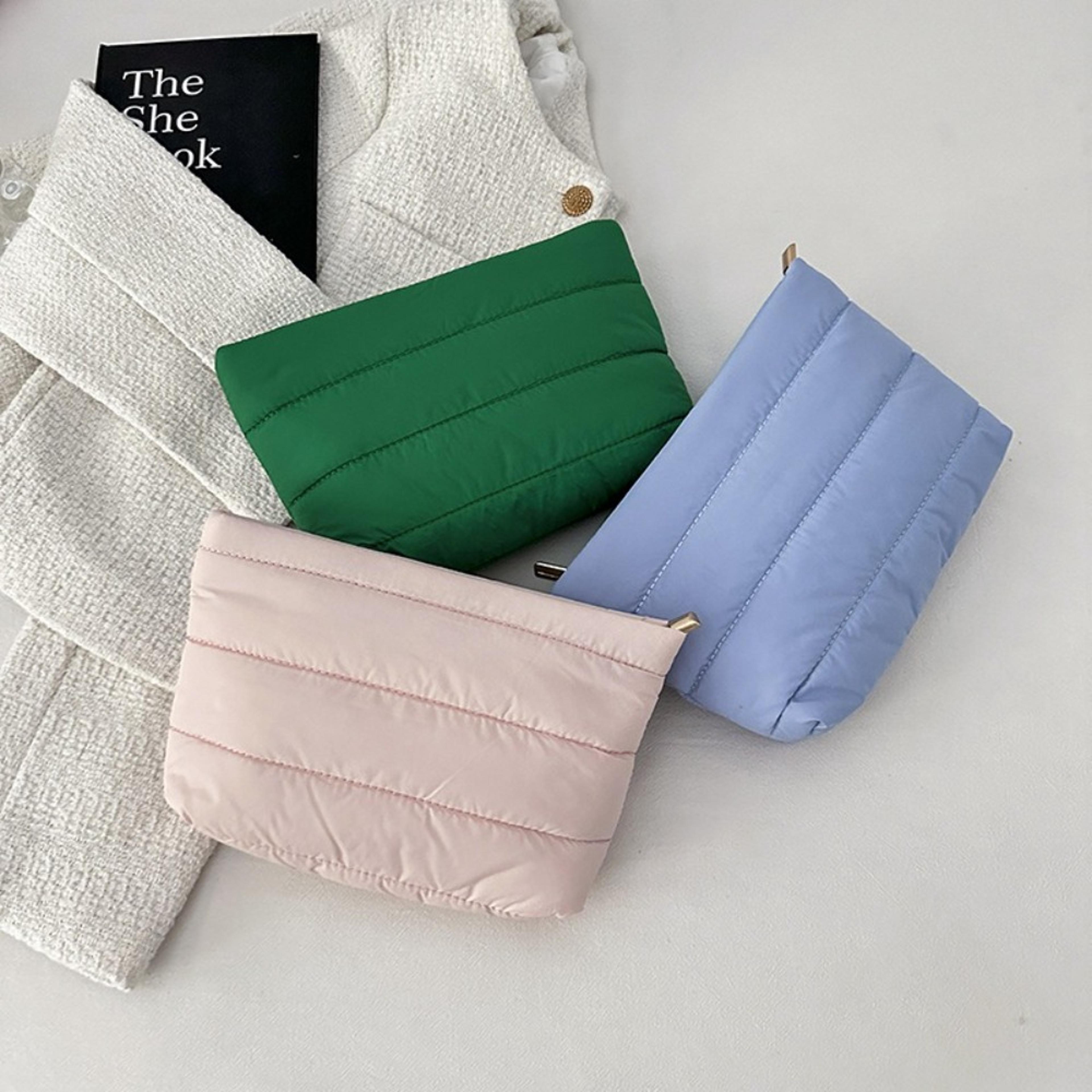 large quilted makeup bag puffy travel cosmetic bag and toiletry organizer for women