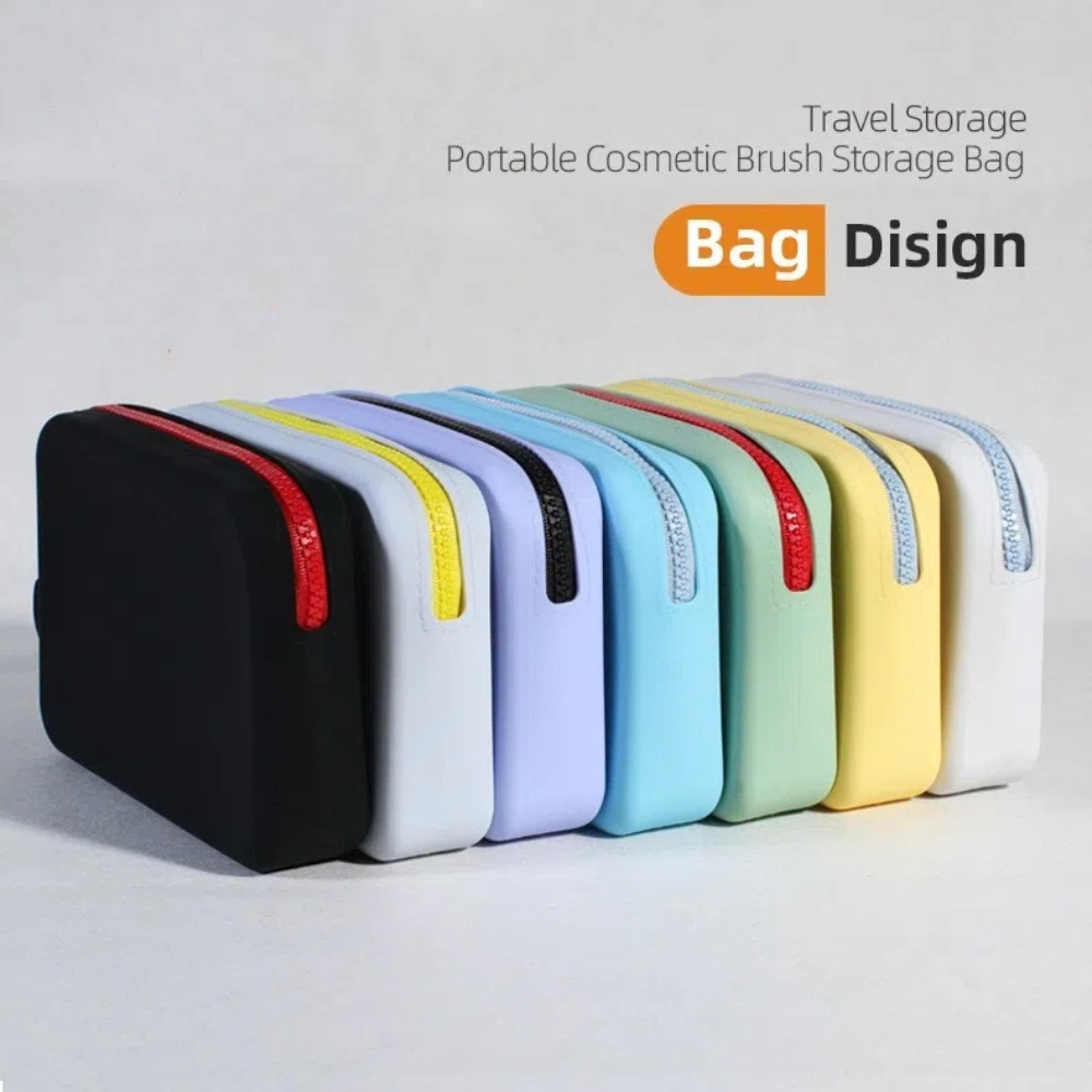 large capacity silicone makeup bag waterproof travel cosmetic organizer