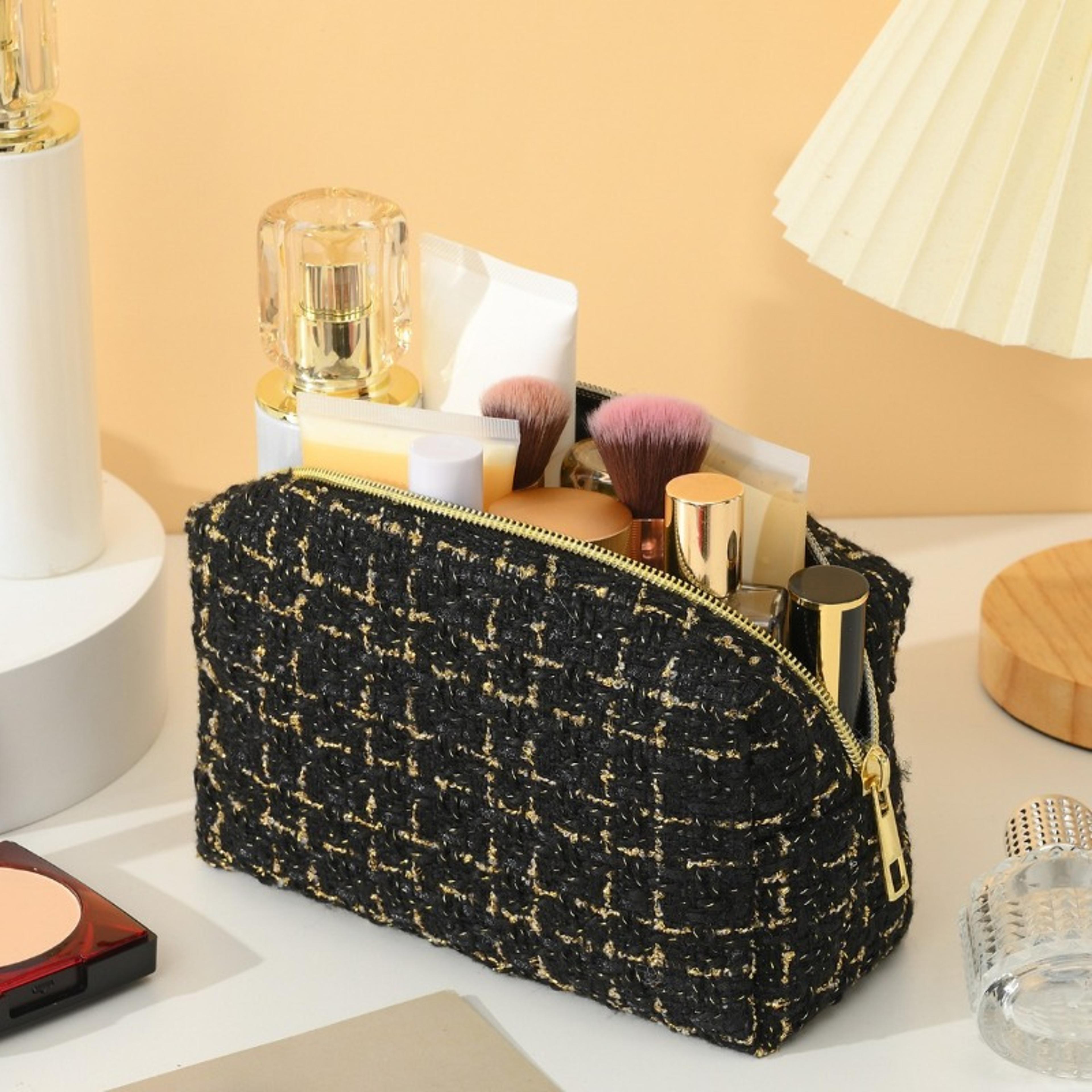 plush makeup bag large capacity travel cosmetic bag for women