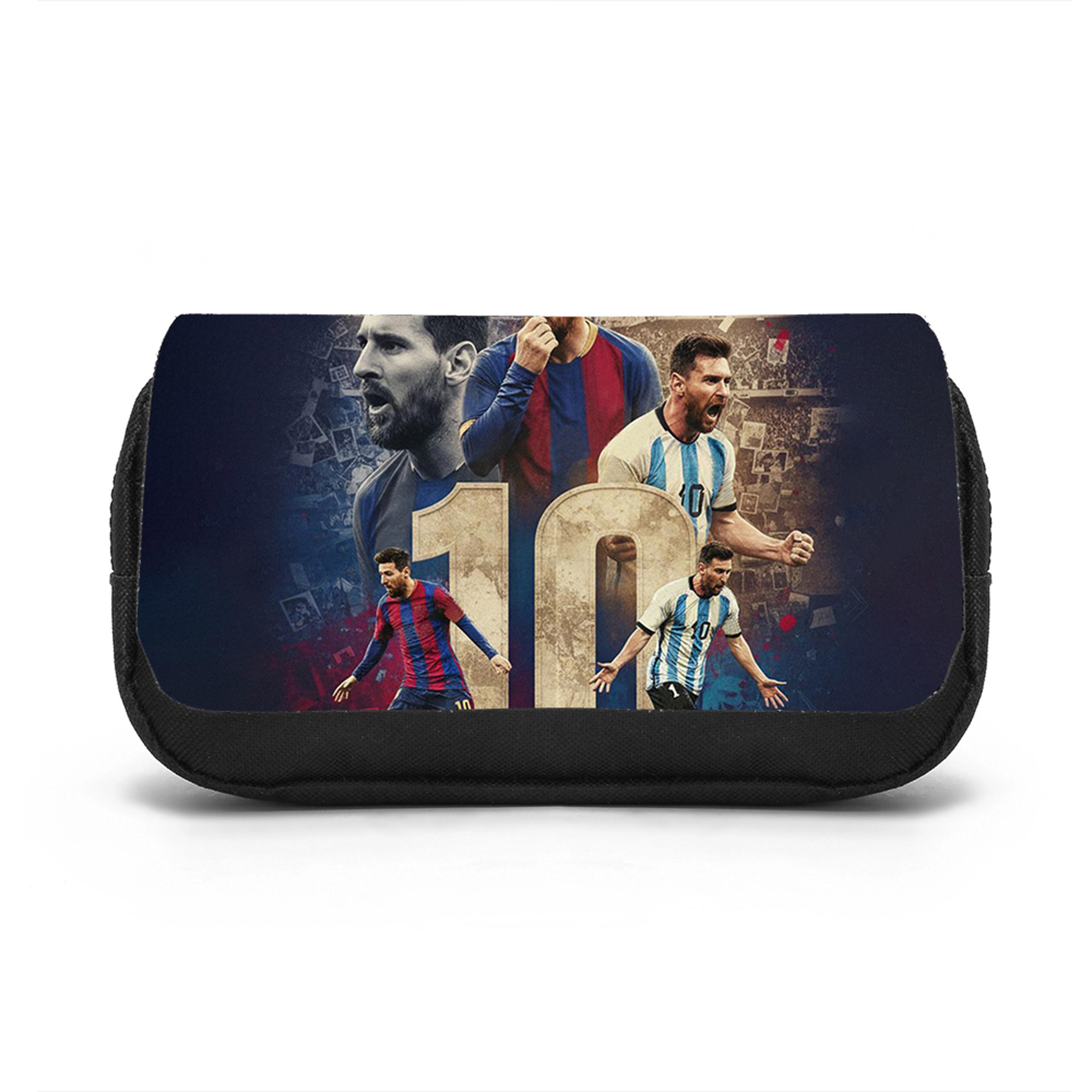 football star double layer pencil case large capacity stationery organizer for students