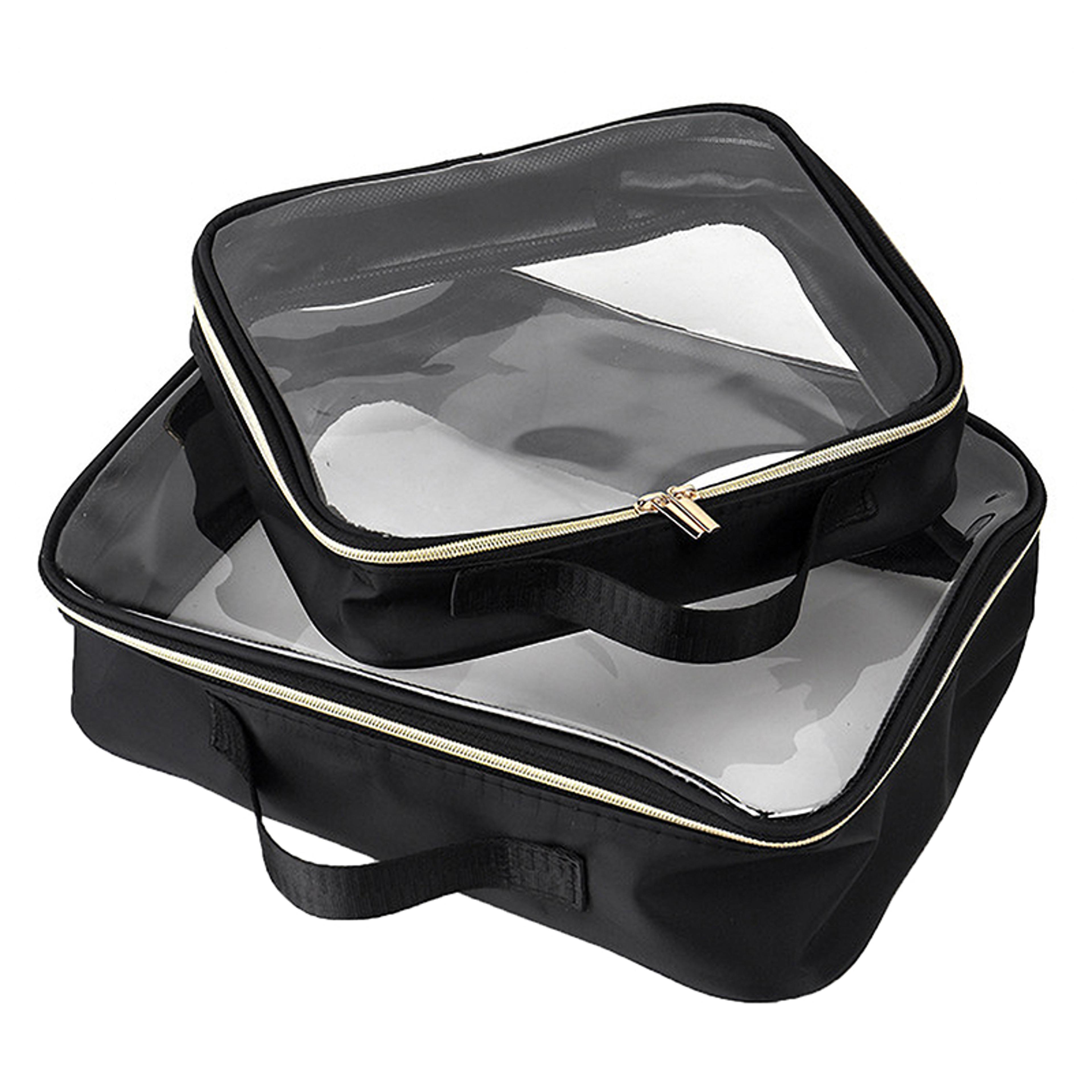 large capacity travel makeup bag clear waterproof cosmetic bag and toiletry organizer