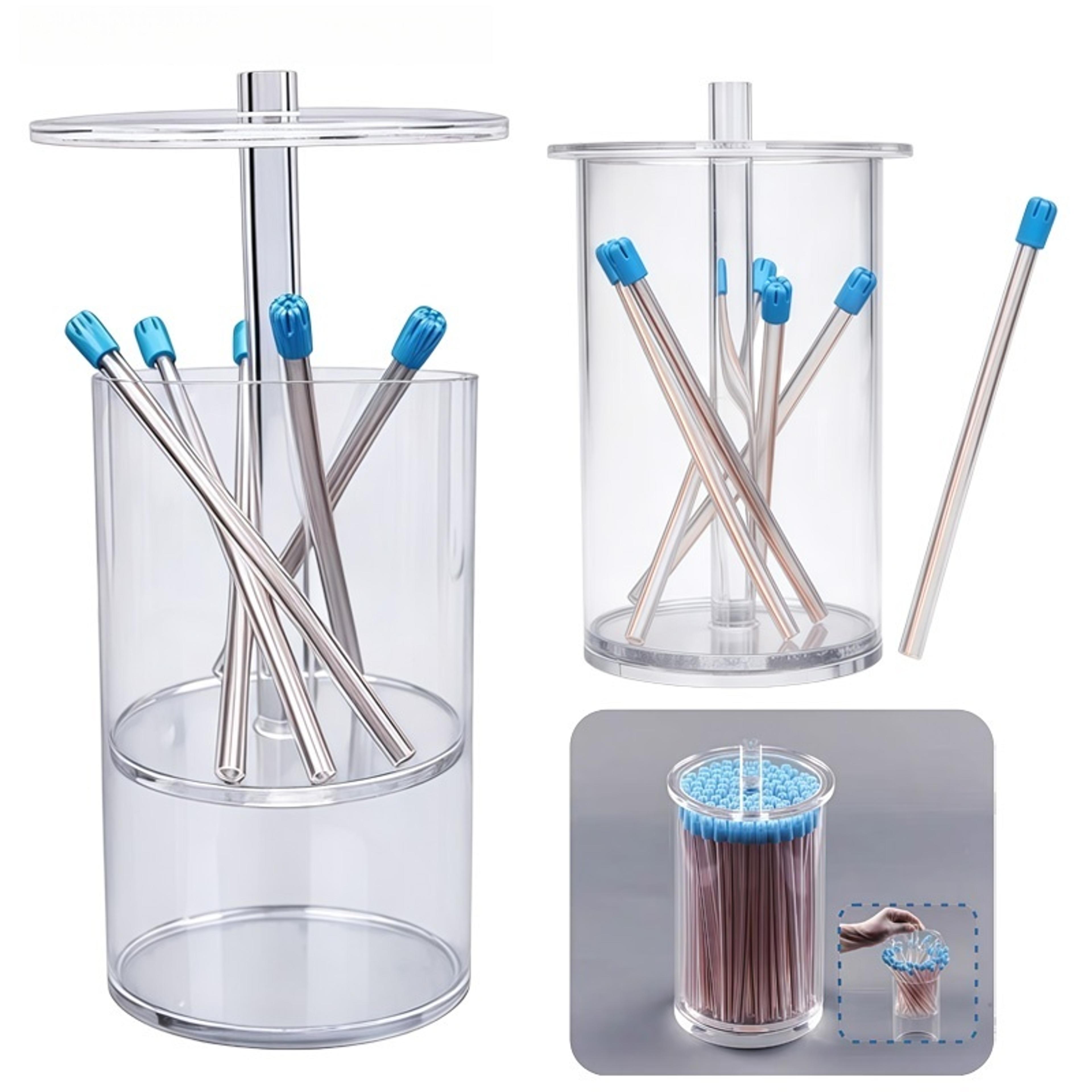 dental saliva ejector holder and suction tube storage box with dust proof lid