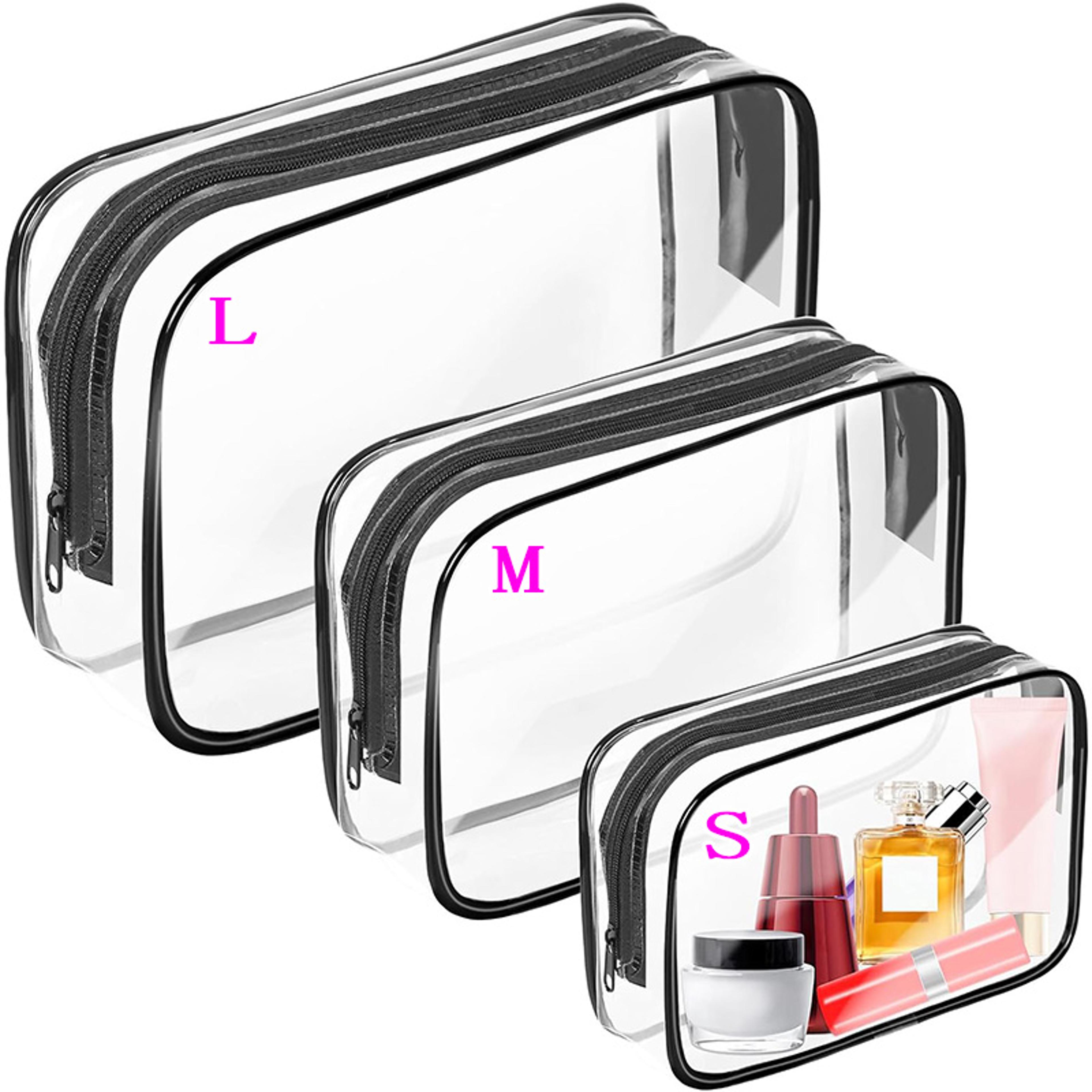 clear waterproof makeup bag travel cosmetic and toiletry organizer