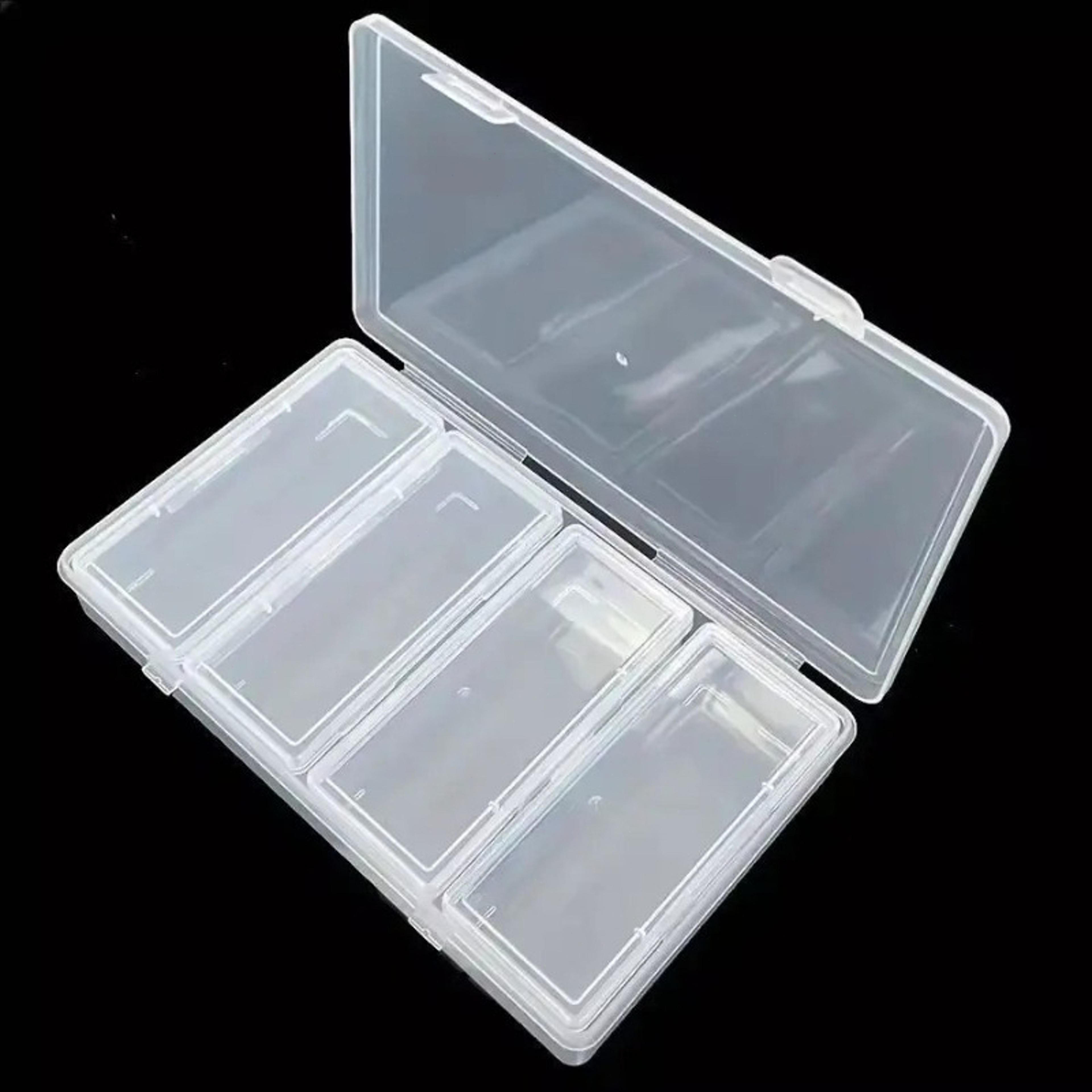 adjustable clear craft organizer box with removable dividers