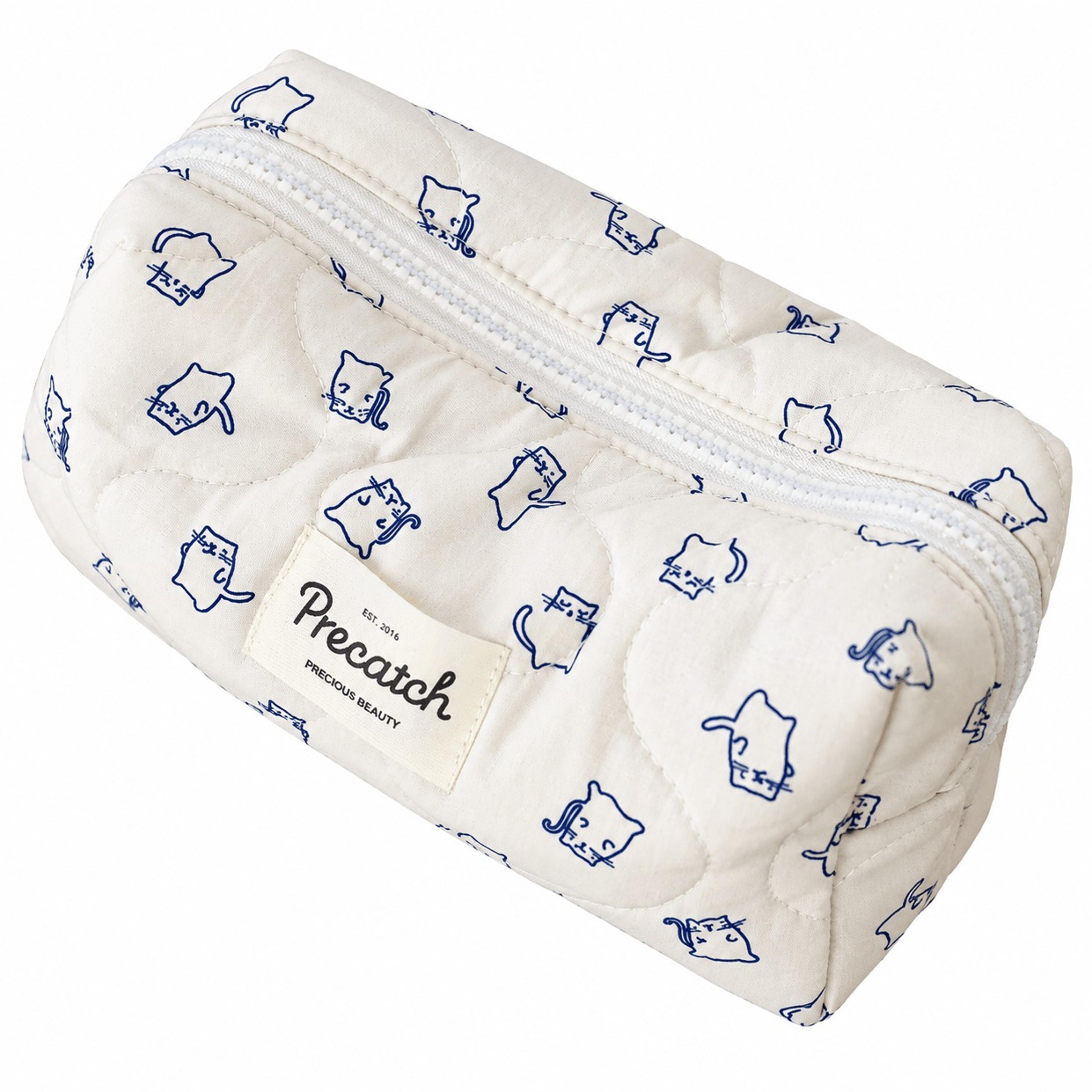 cute kitten makeup bag portable travel cosmetic bag for toiletries and beauty essentials