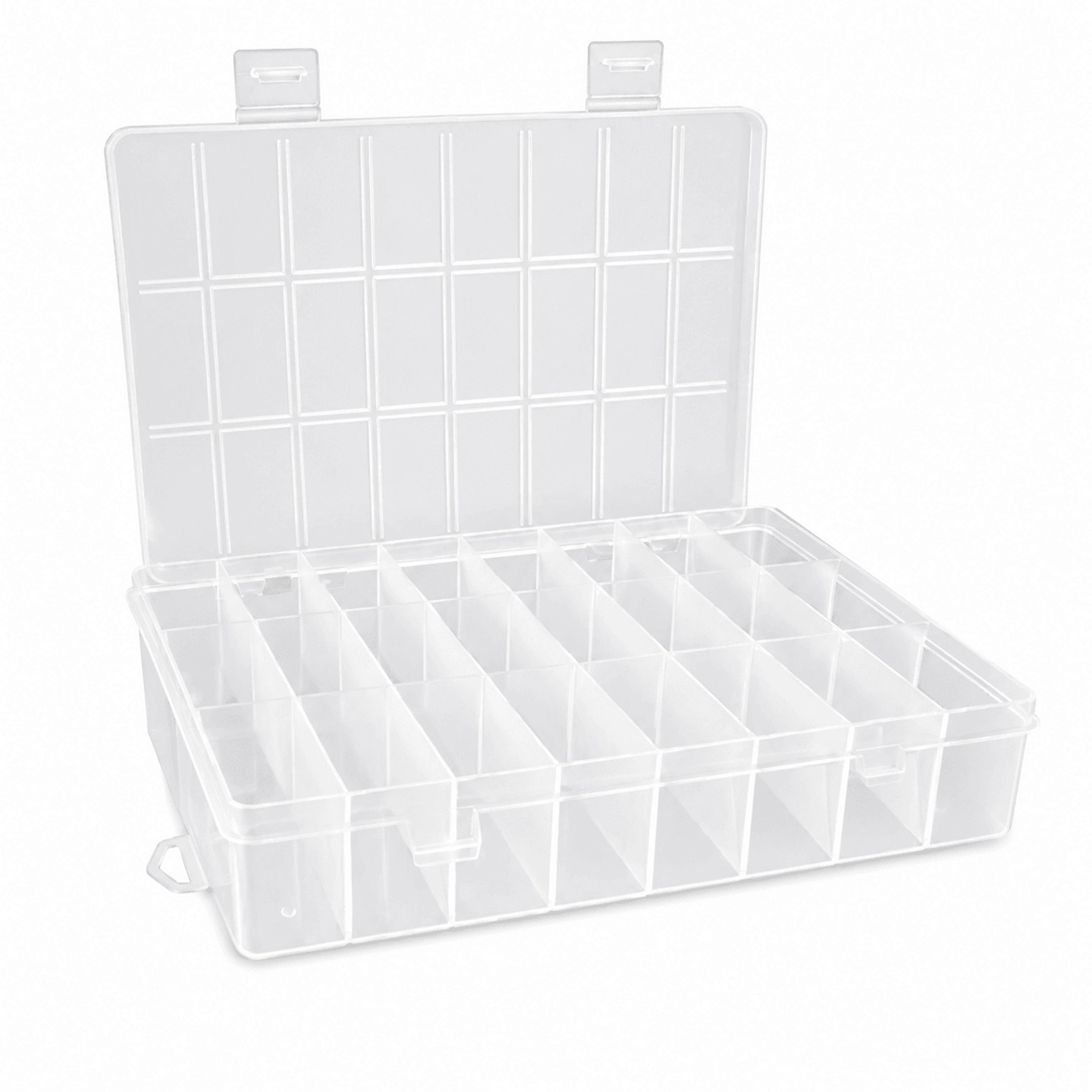 24 grid bead organizer box clear craft storage box for jewelry and small parts