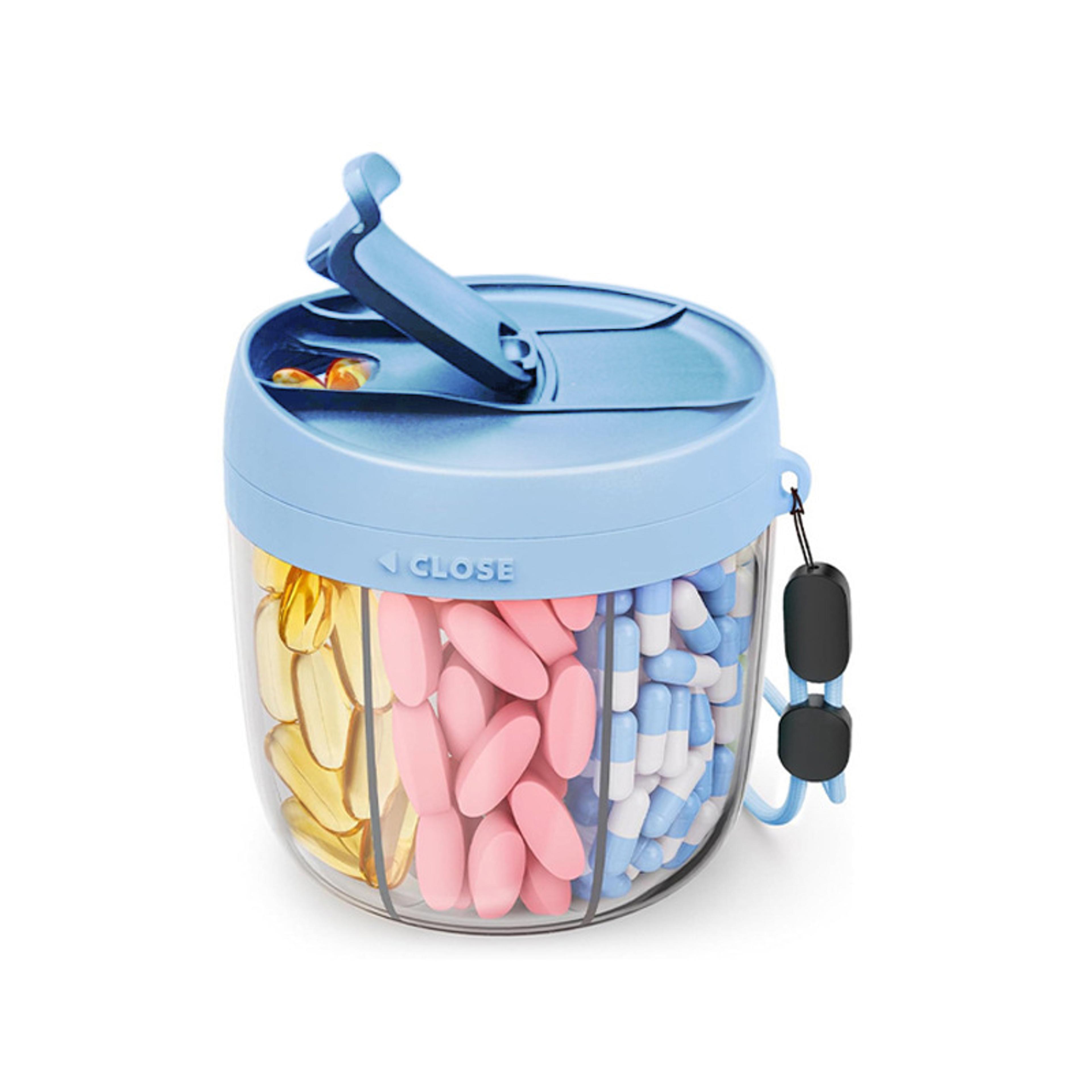 7 compartment pill organizer portable pill dispenser with wide opening anti mix storage
