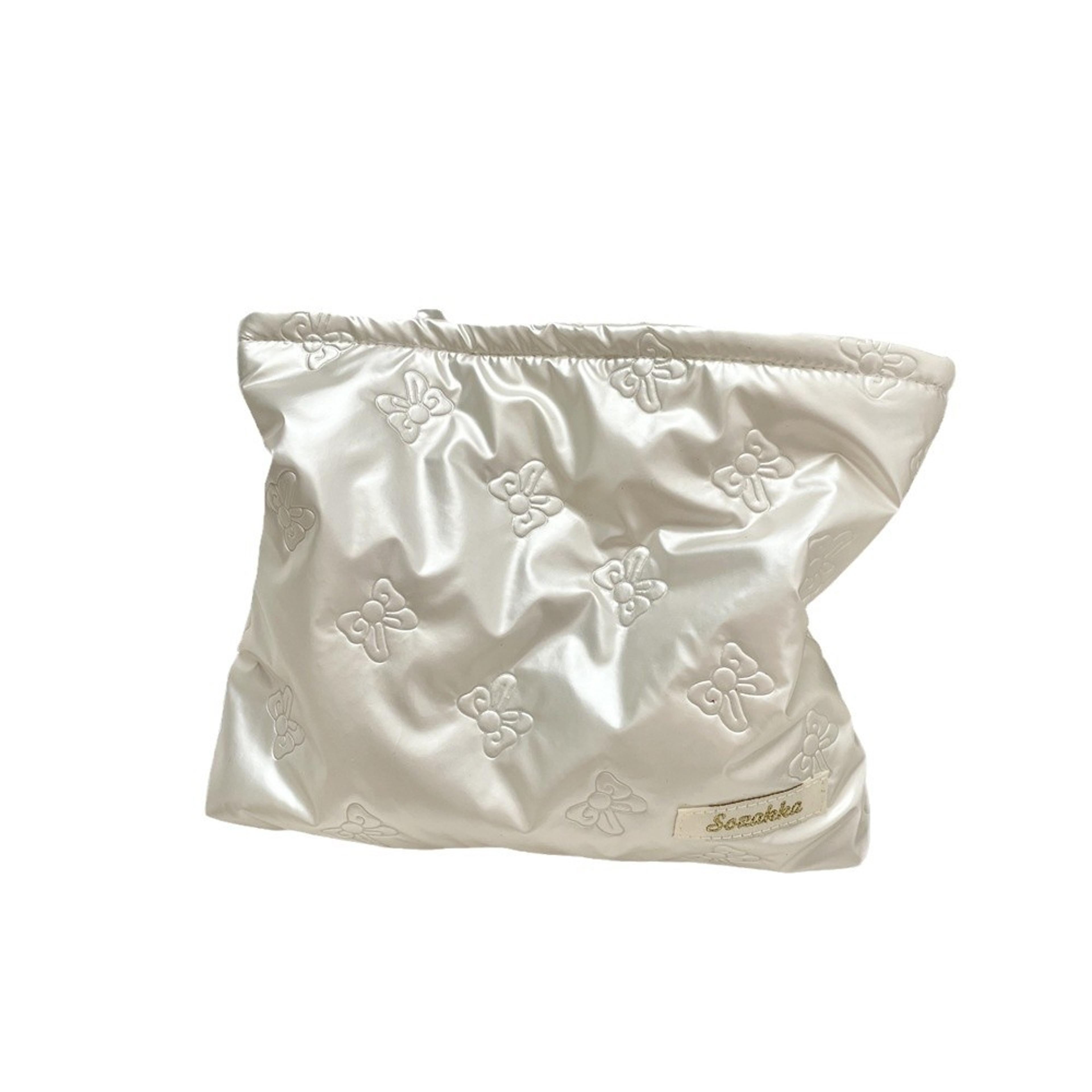 korean quilted makeup bag heart pu cosmetic organizer and travel pouch for women