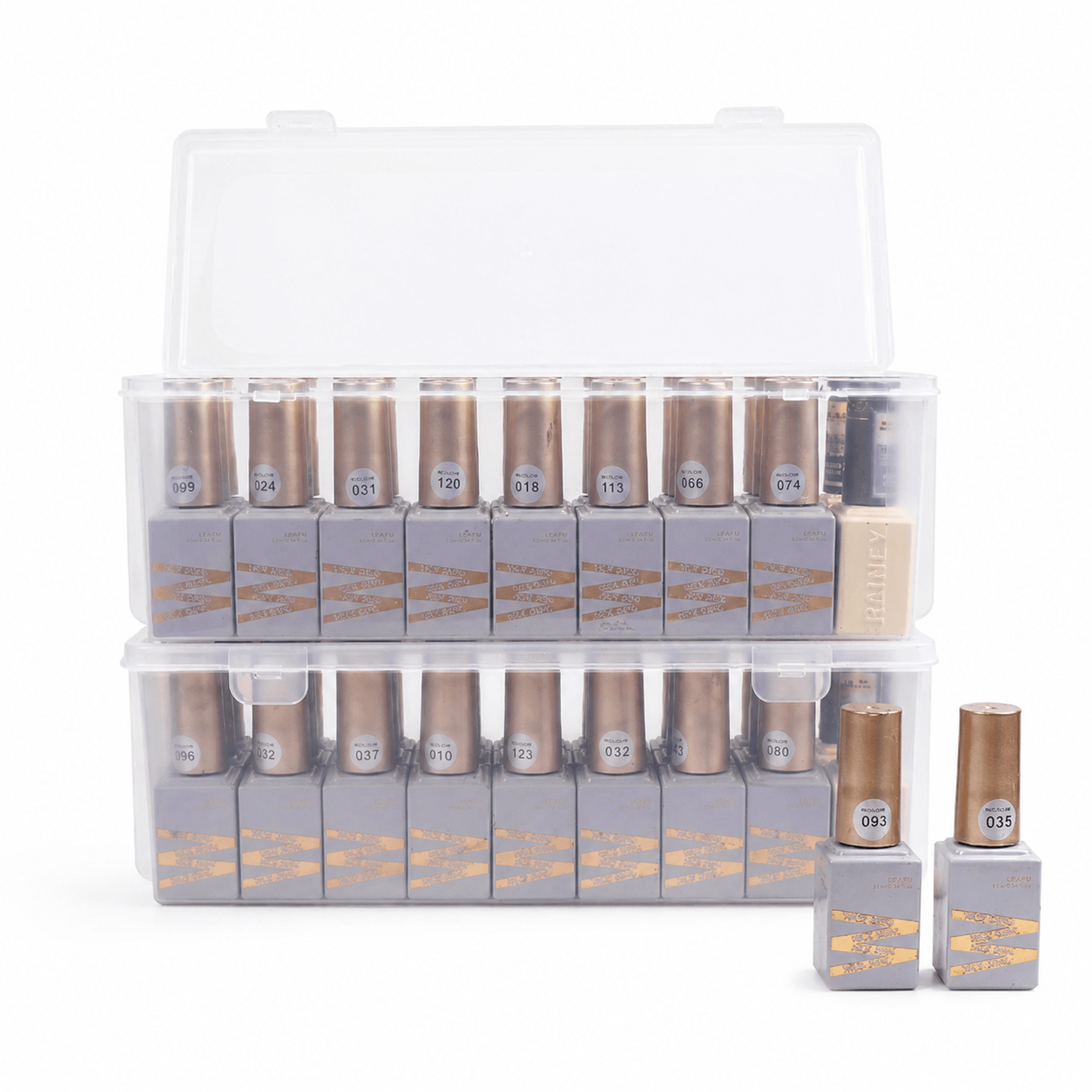 clear nail polish organizer box with lid large capacity nail art storage case