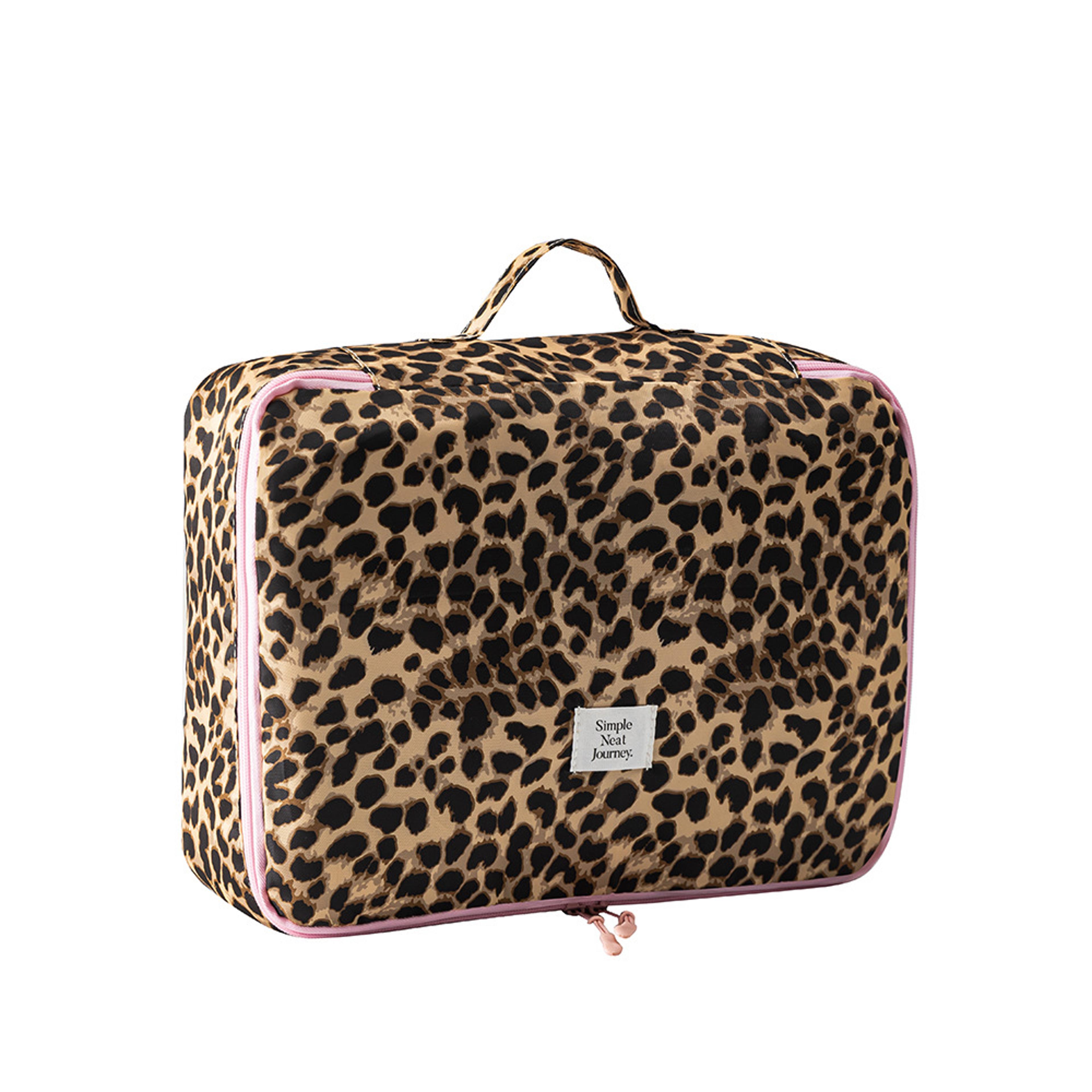 leopard print travel makeup bag waterproof cosmetic organizer for women