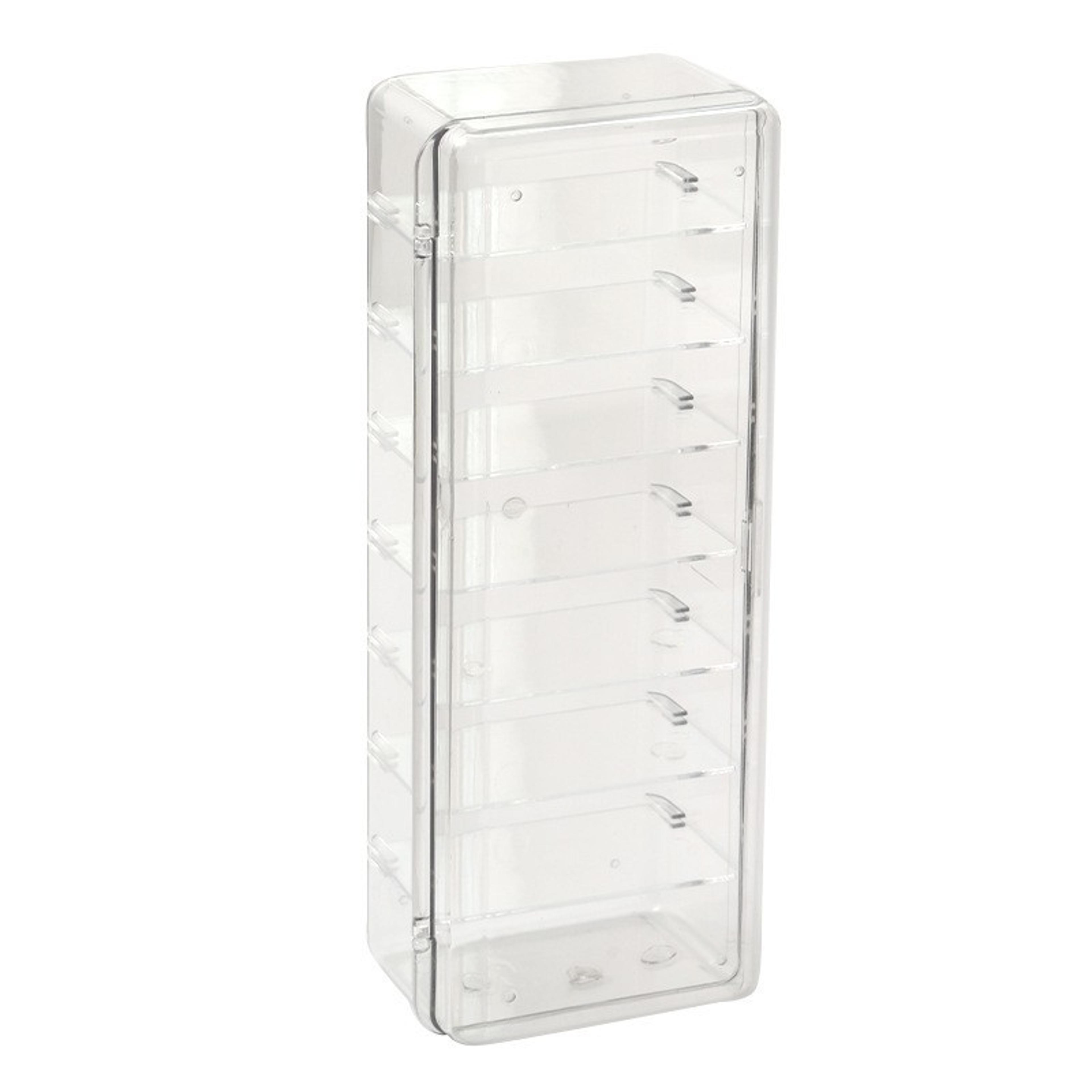 mini acrylic display case with dustproof flip cover for figures, blind boxes and jewelry