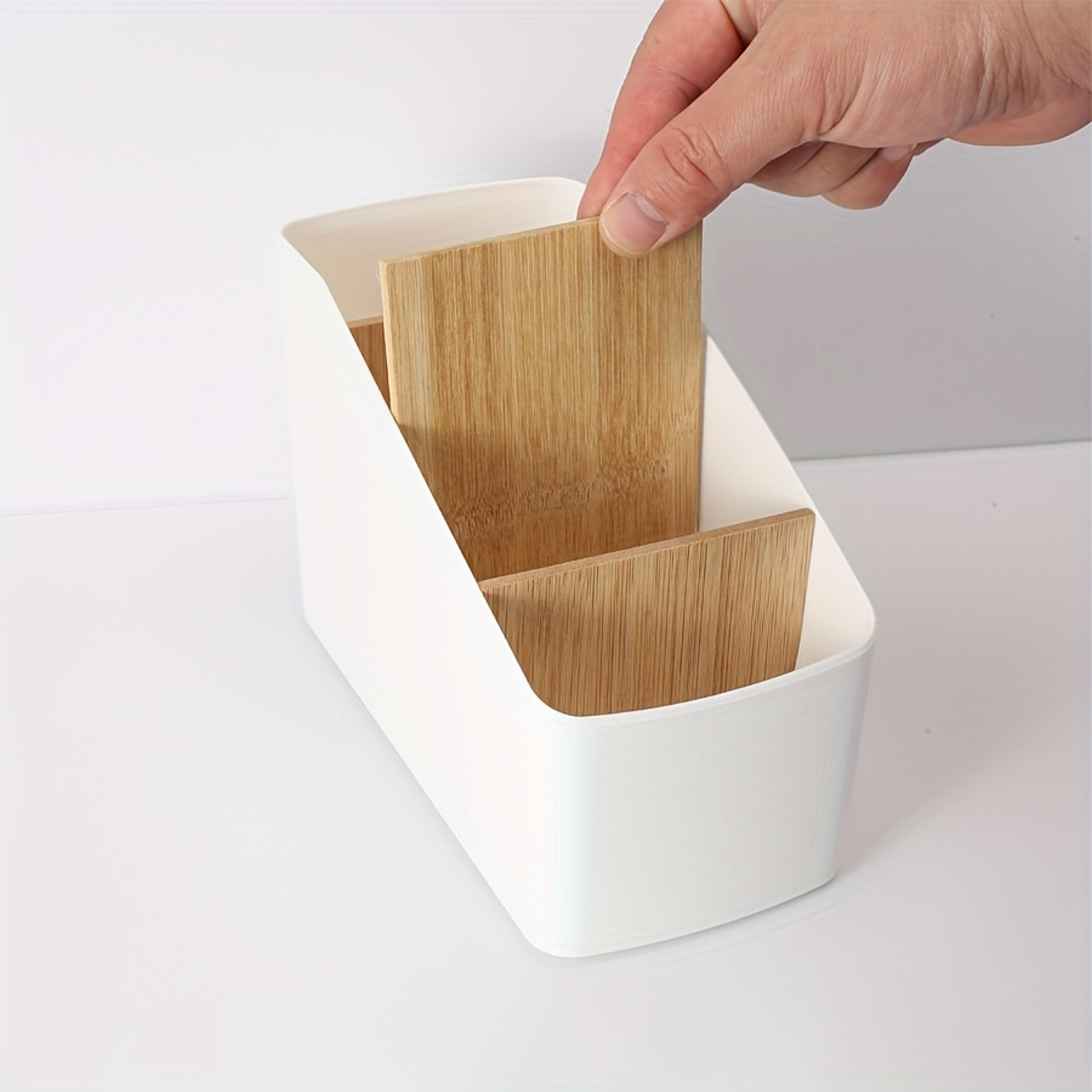 4 compartment remote control holder and desk organizer for home office and bedside storage