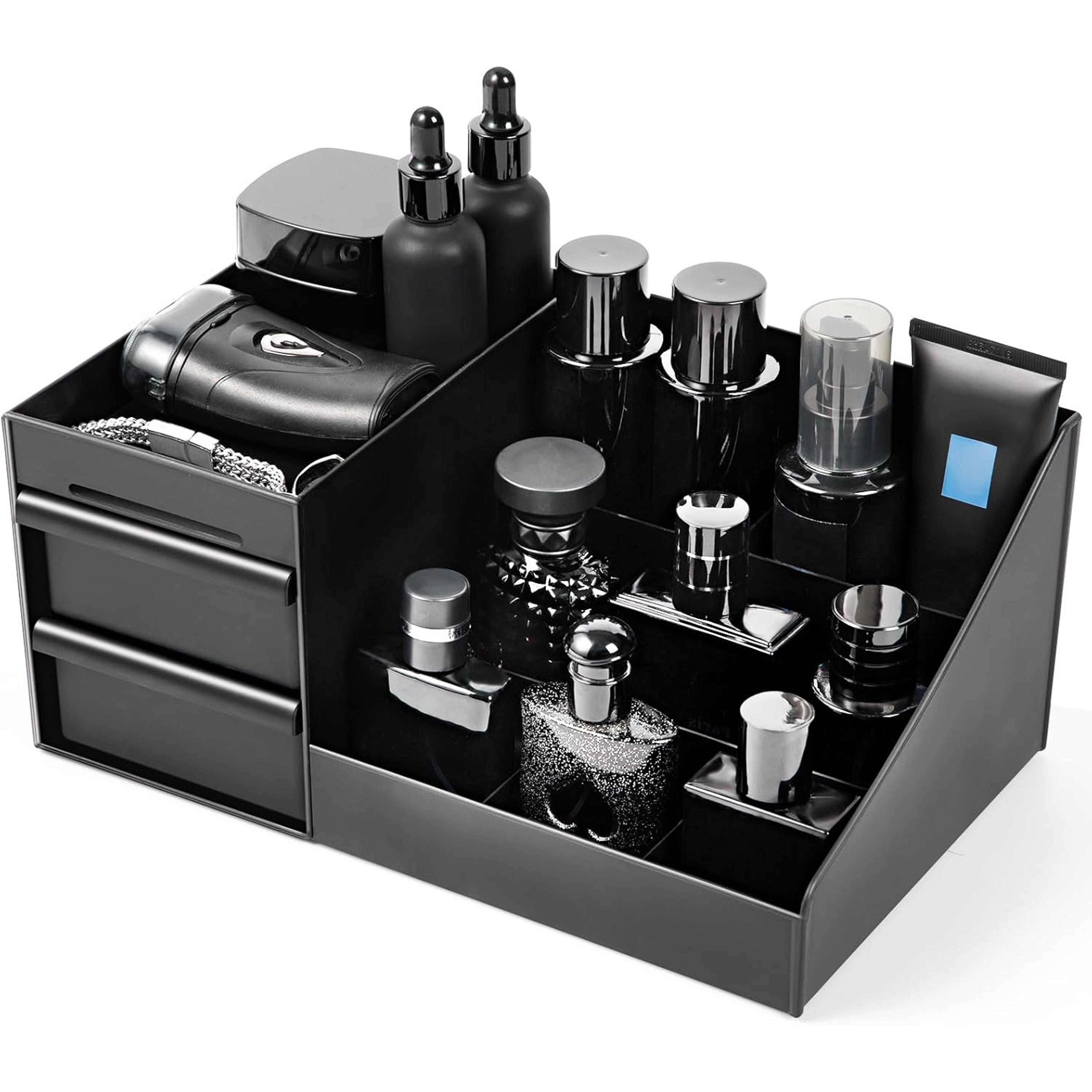 mens cologne organizer with drawers perfume stand and bathroom countertop organizer