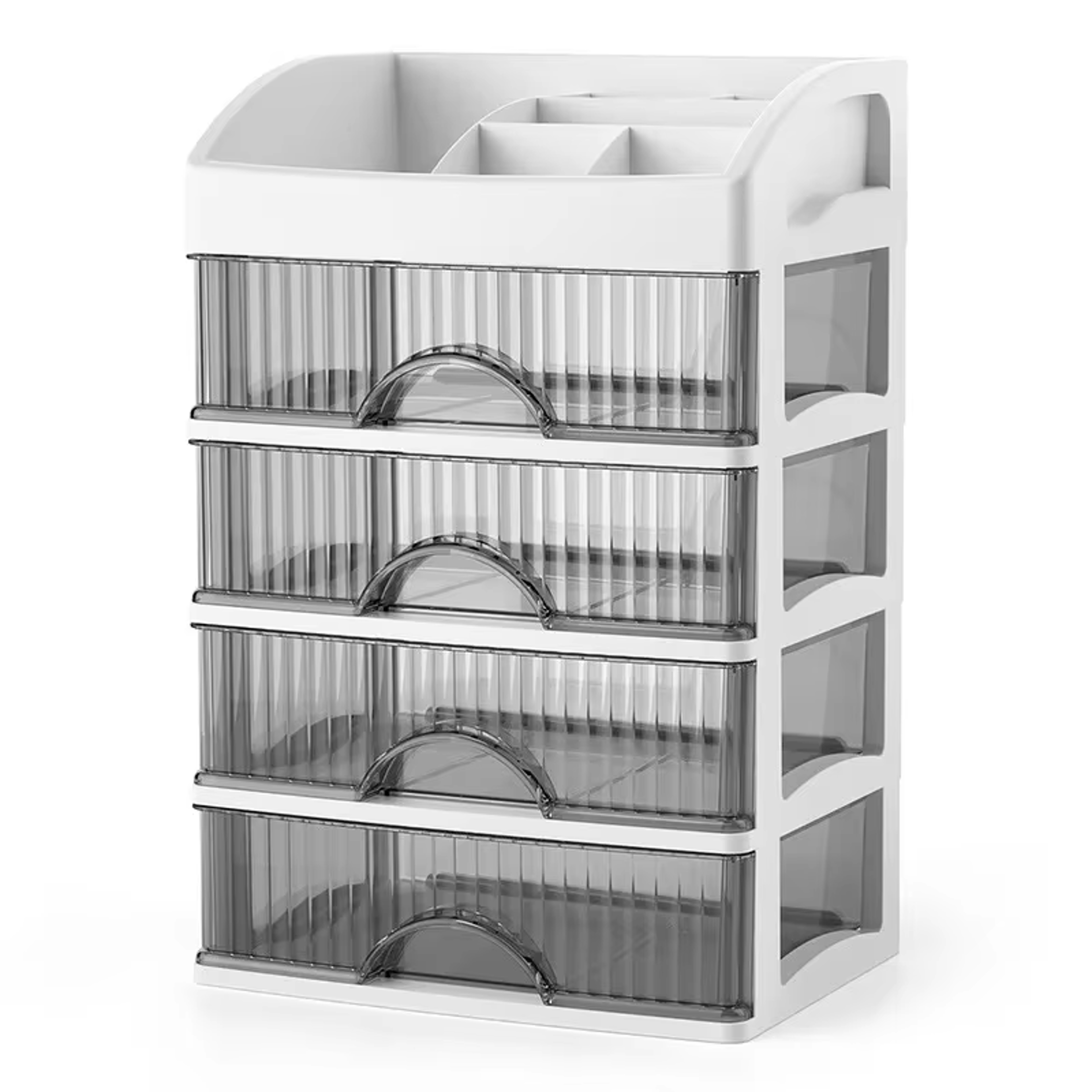 5 layer makeup organizer with drawers cosmetic storage box for vanity and desk