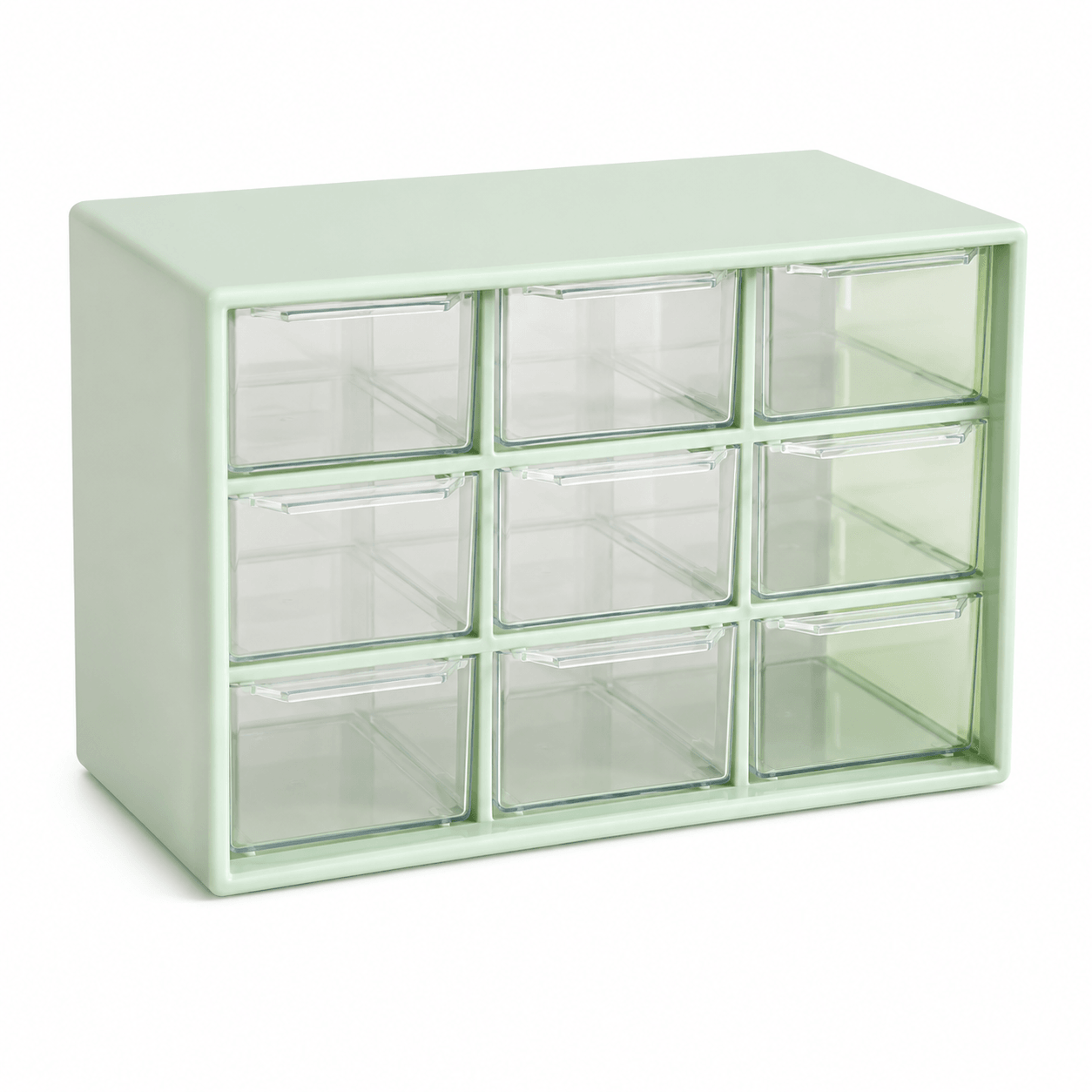 9 grid desk organizer with drawers transparent wall mount small parts storage box