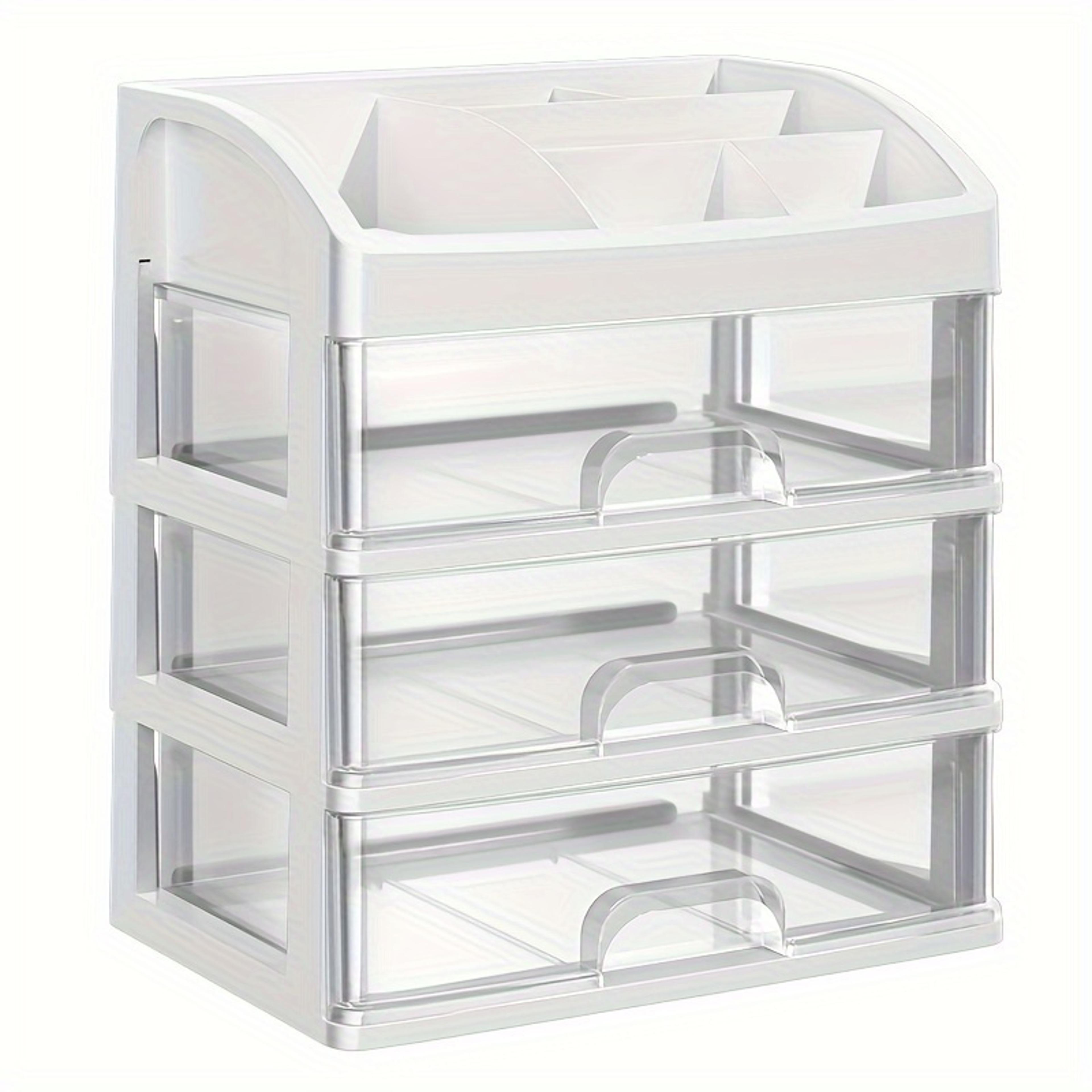 clear desktop organizer multifunctional cosmetic and stationery storage box