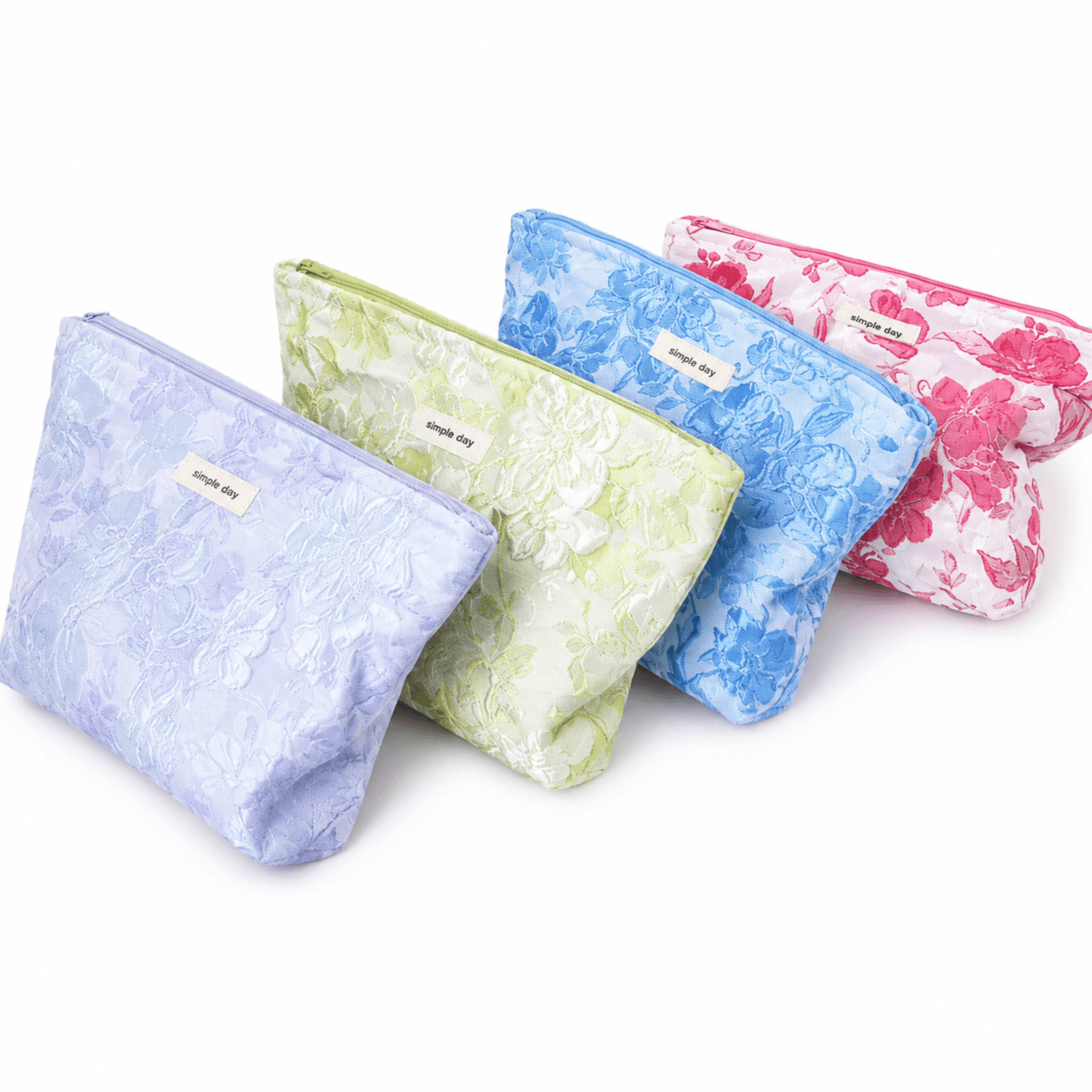 floral canvas makeup bag large capacity travel cosmetic and toiletry organizer