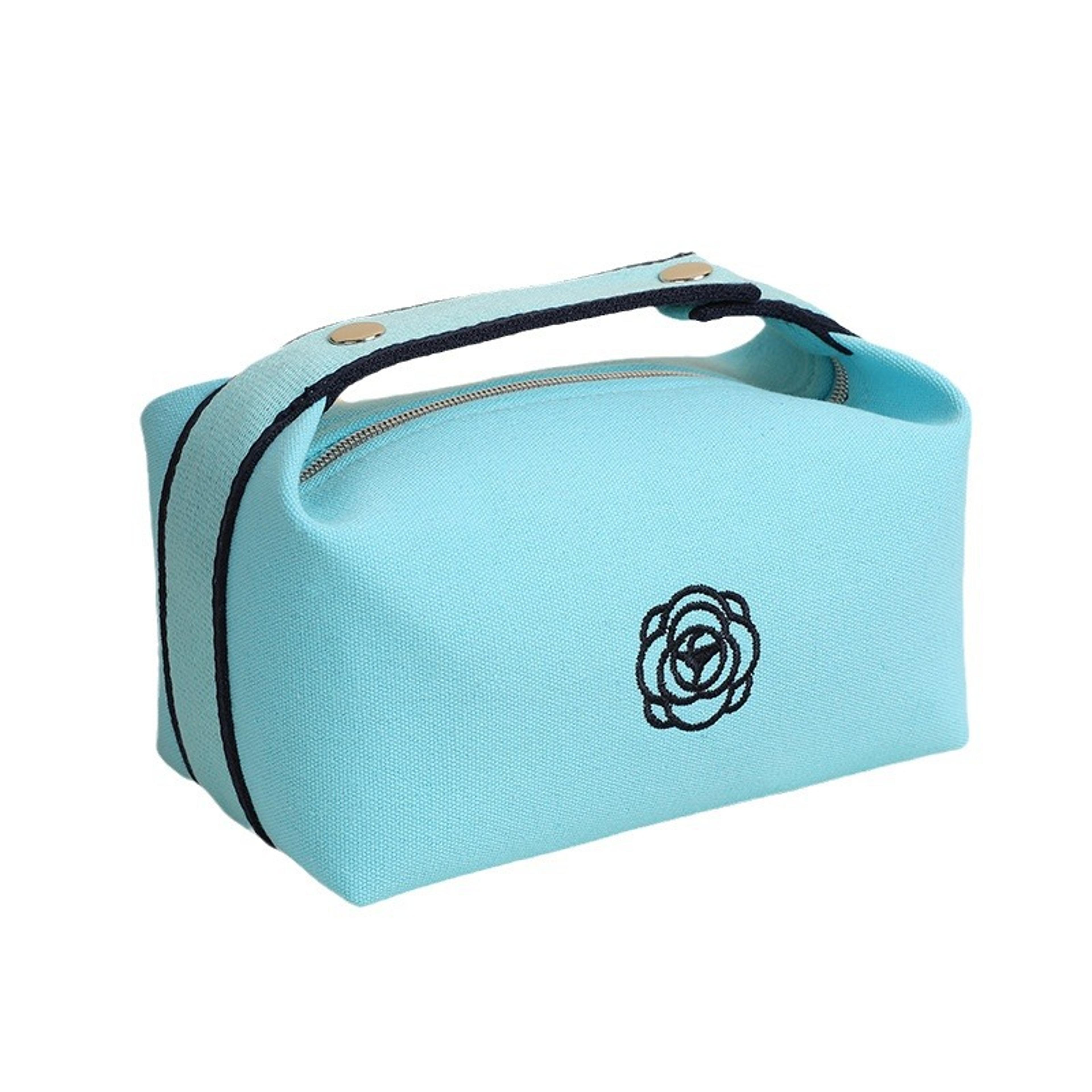 floral canvas makeup bag travel cosmetic organizer for women