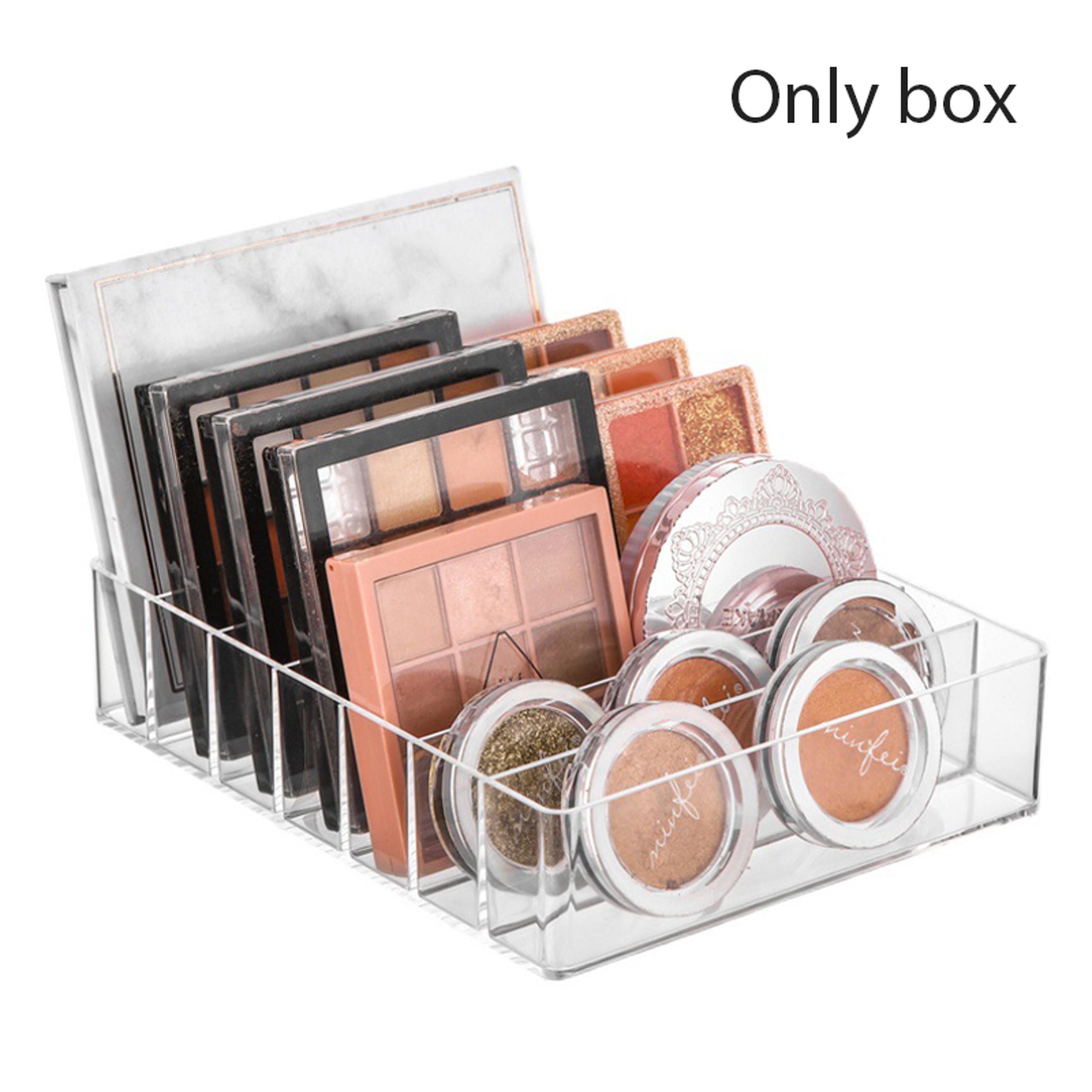 7 grid clear makeup organizer lipstick cosmetic storage box for vanity and drawers