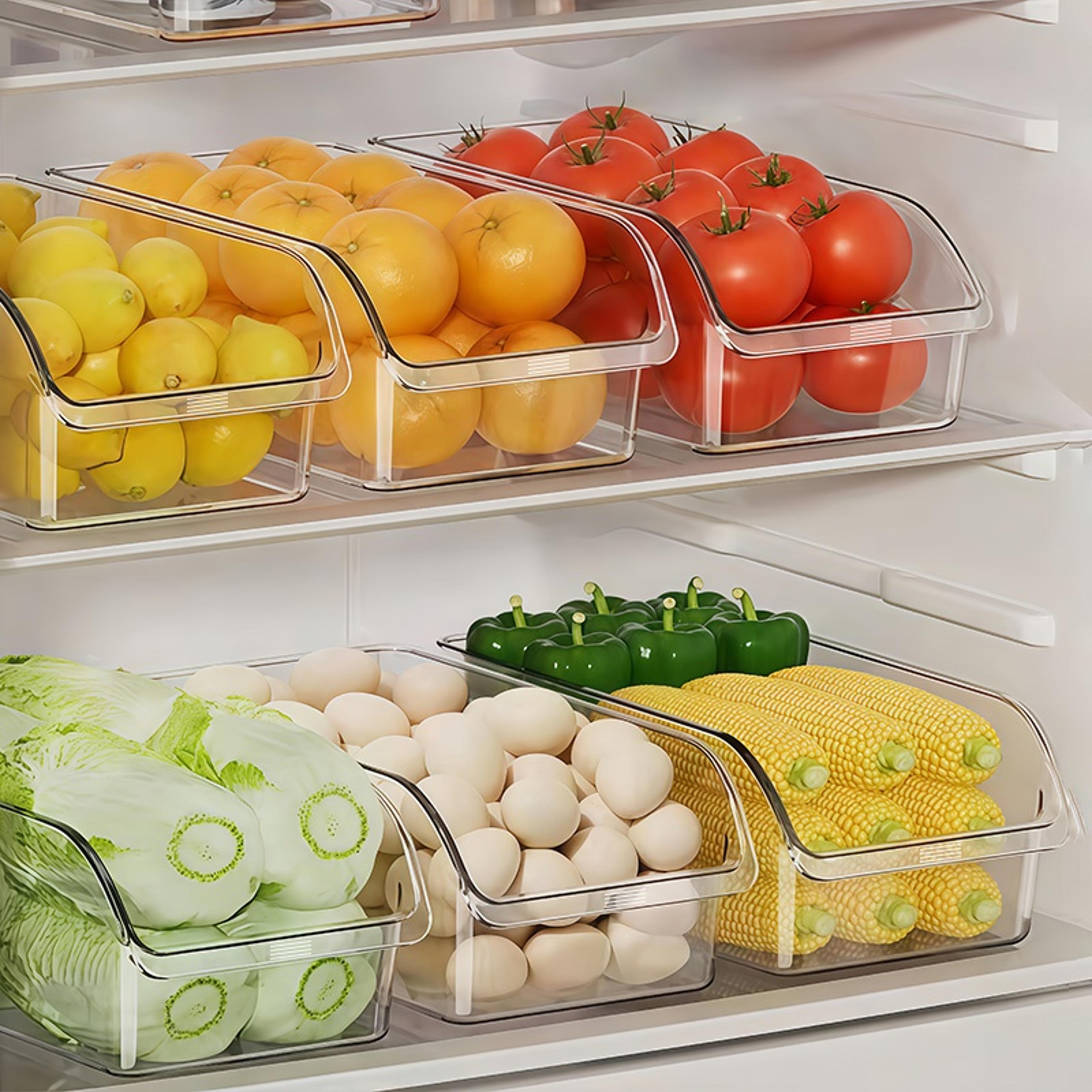 large refrigerator storage box pull out fridge organizer for kitchen food storage