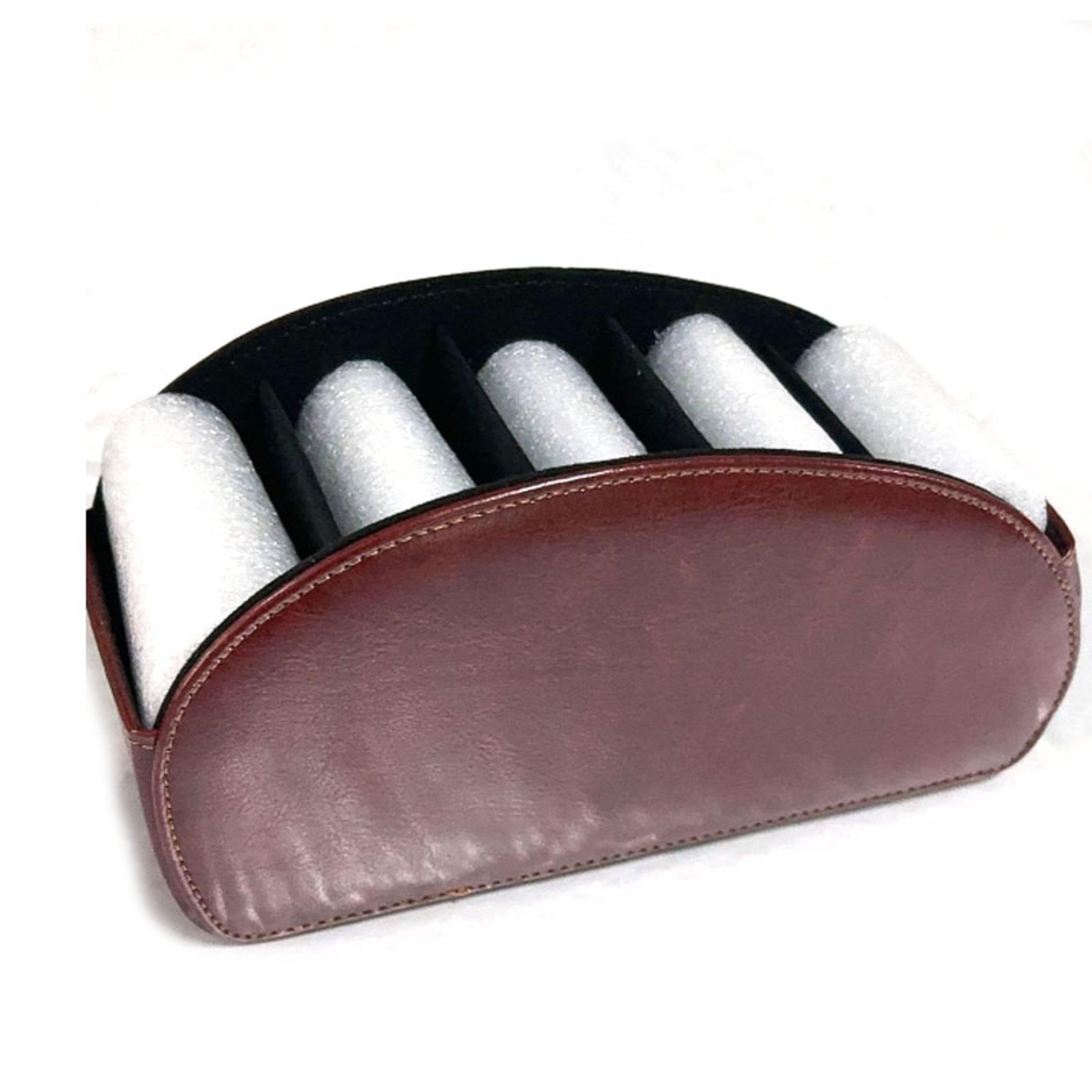5 grid pu leather desk organizer remote control phone holder