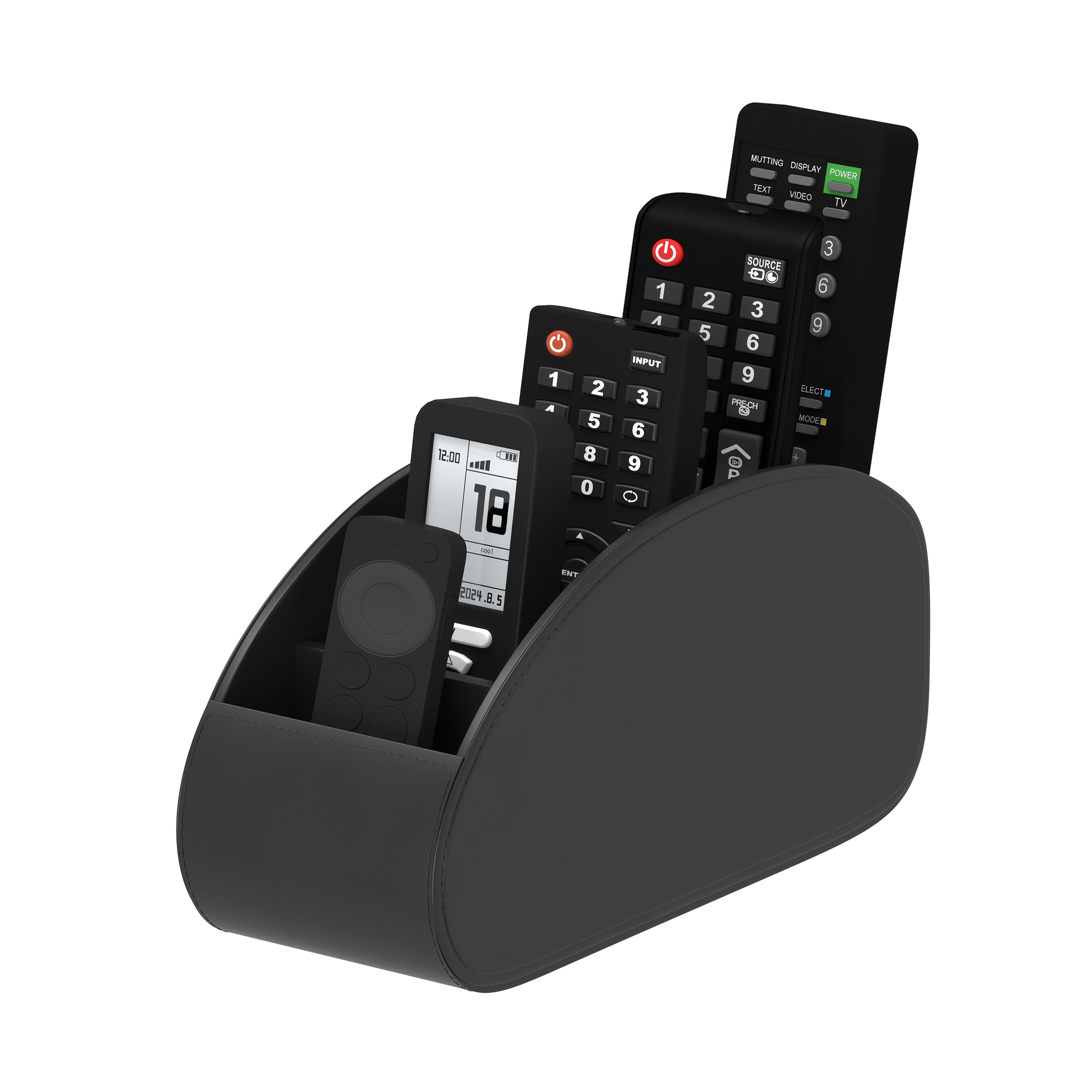remote control holder organizer 5 compartment desk and bedside caddy