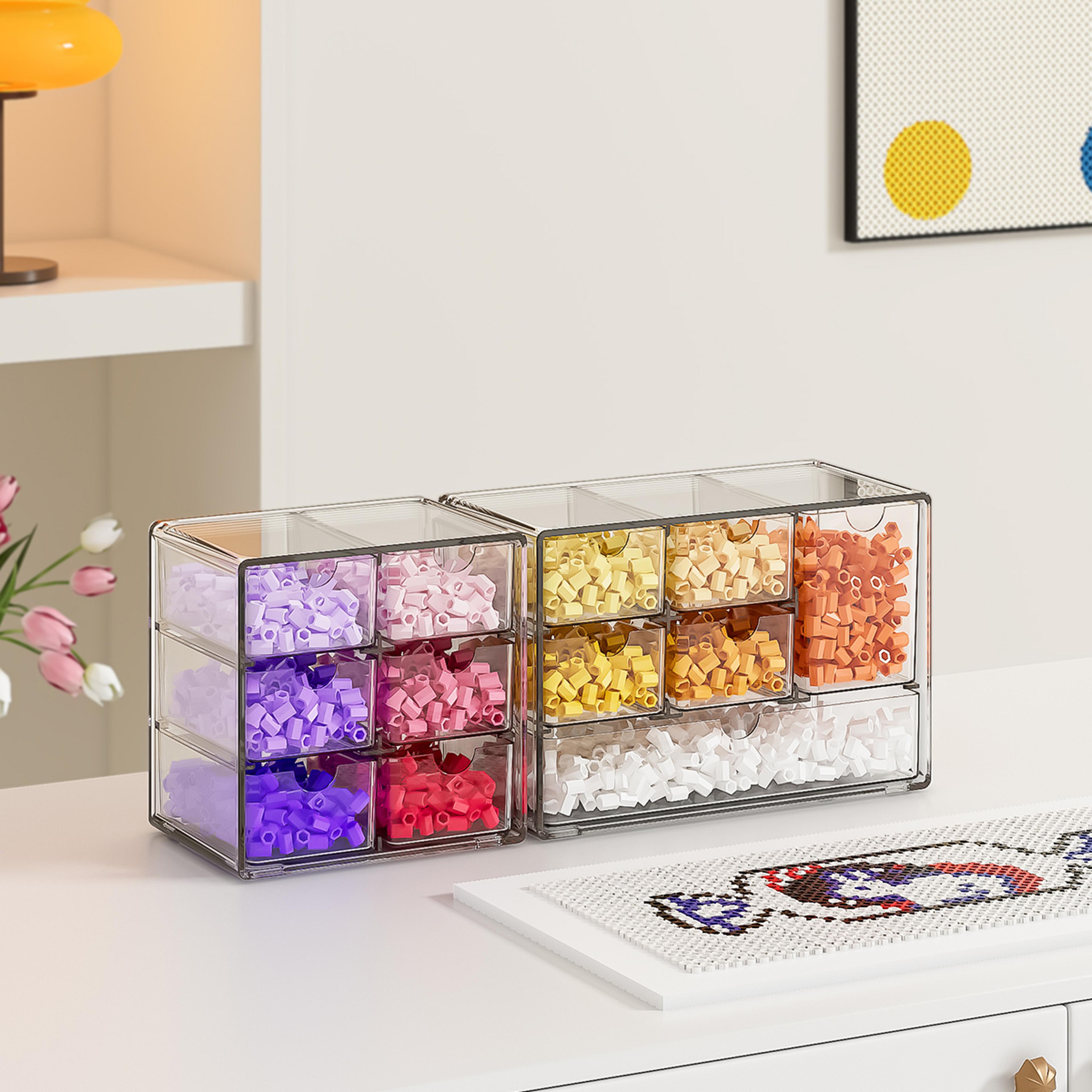 acrylic makeup organizer with 6 drawers clear desk and jewelry storage