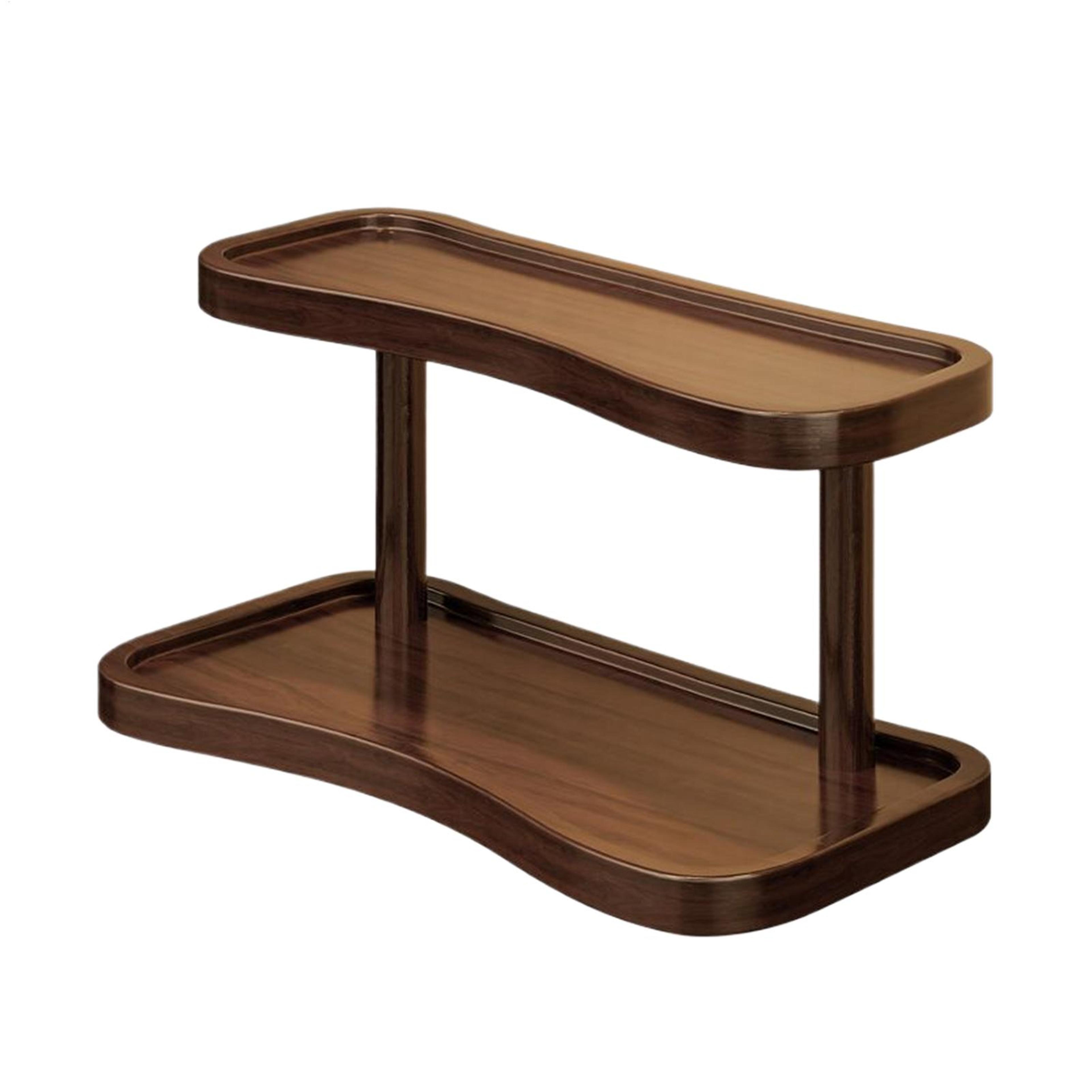 2 tier wooden mug rack countertop organizer for coffee mugs makeup and desktop storage