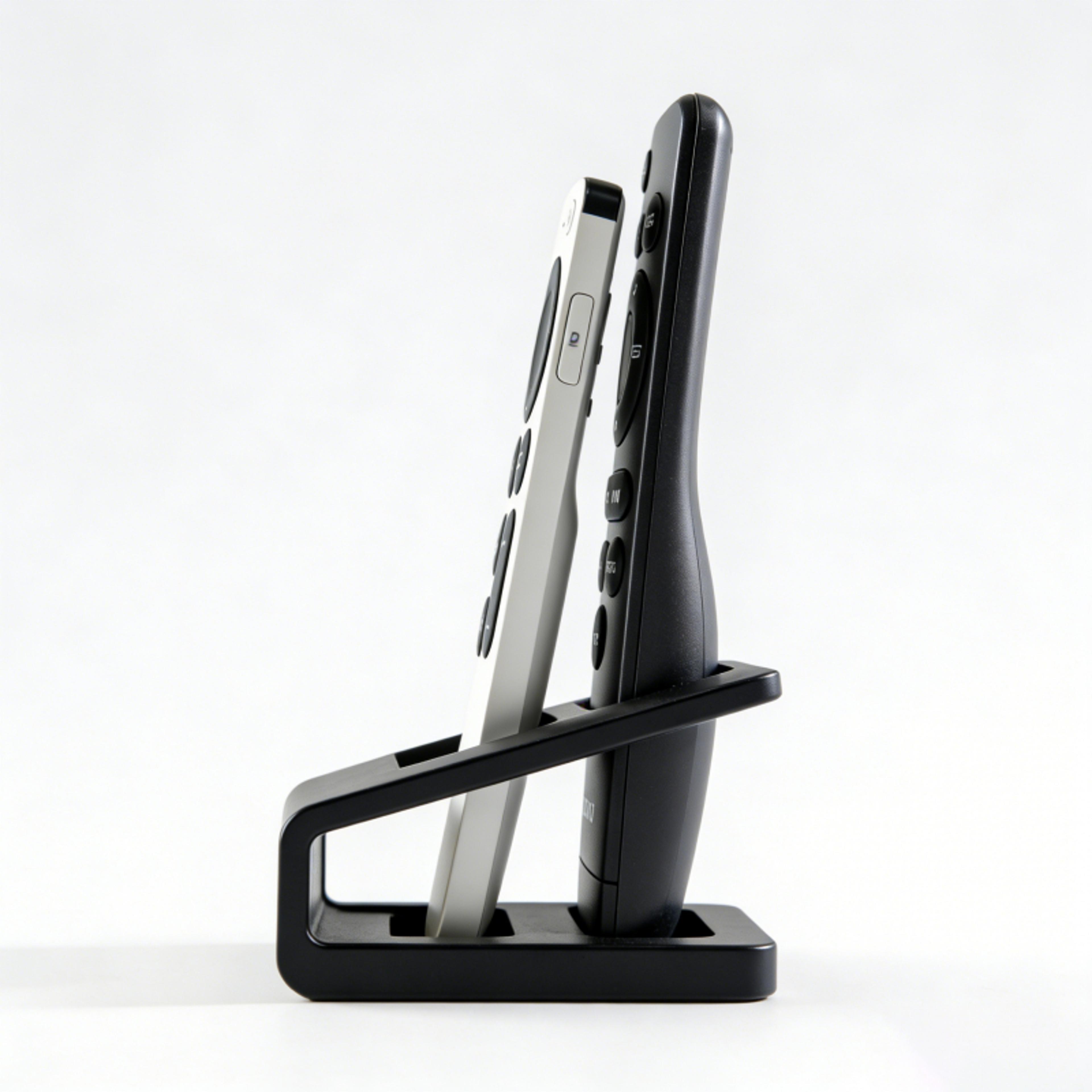 2 grid remote control holder desktop organizer stand with non slip base